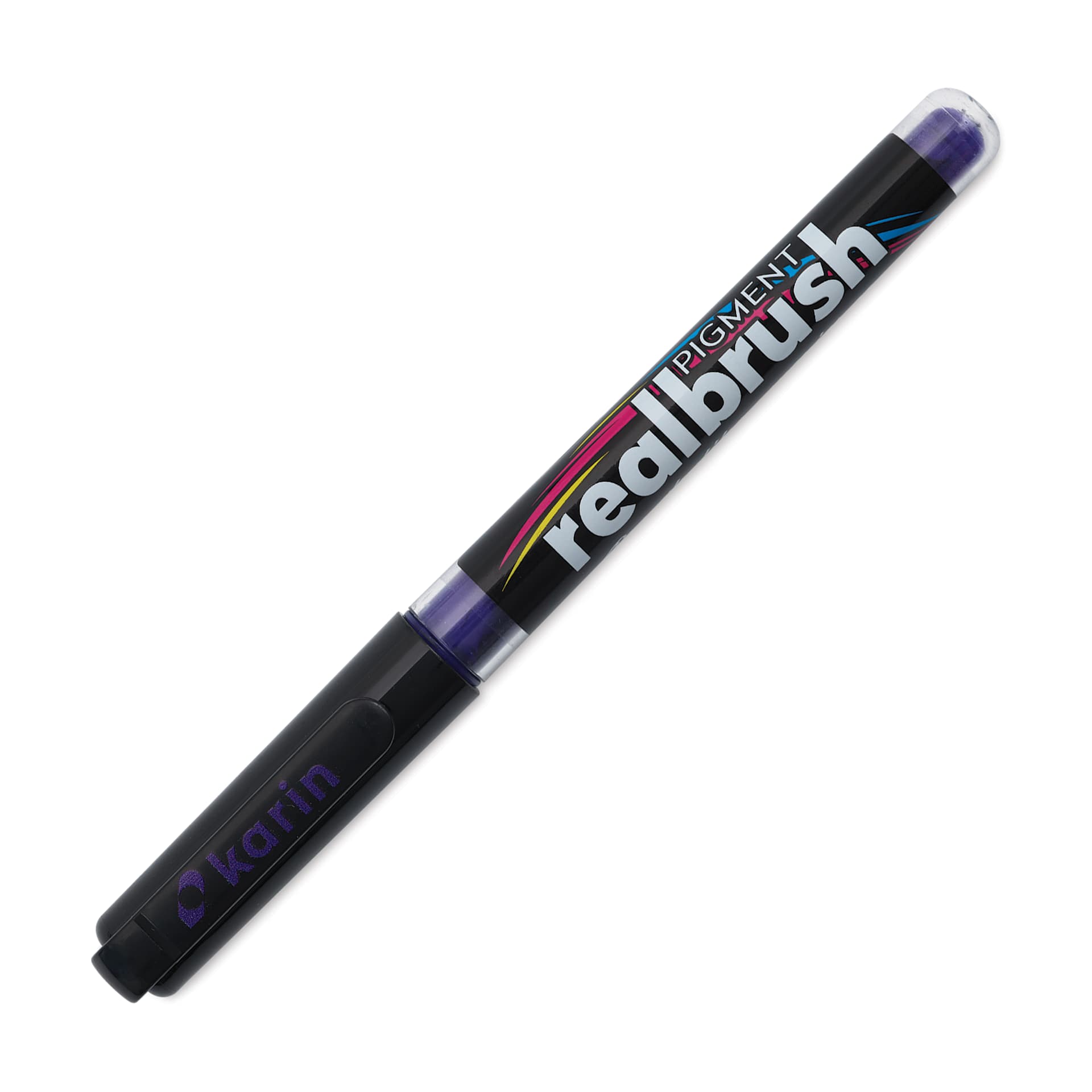 Karin Realbrush Pigment Marker - Violet Blue, cap on