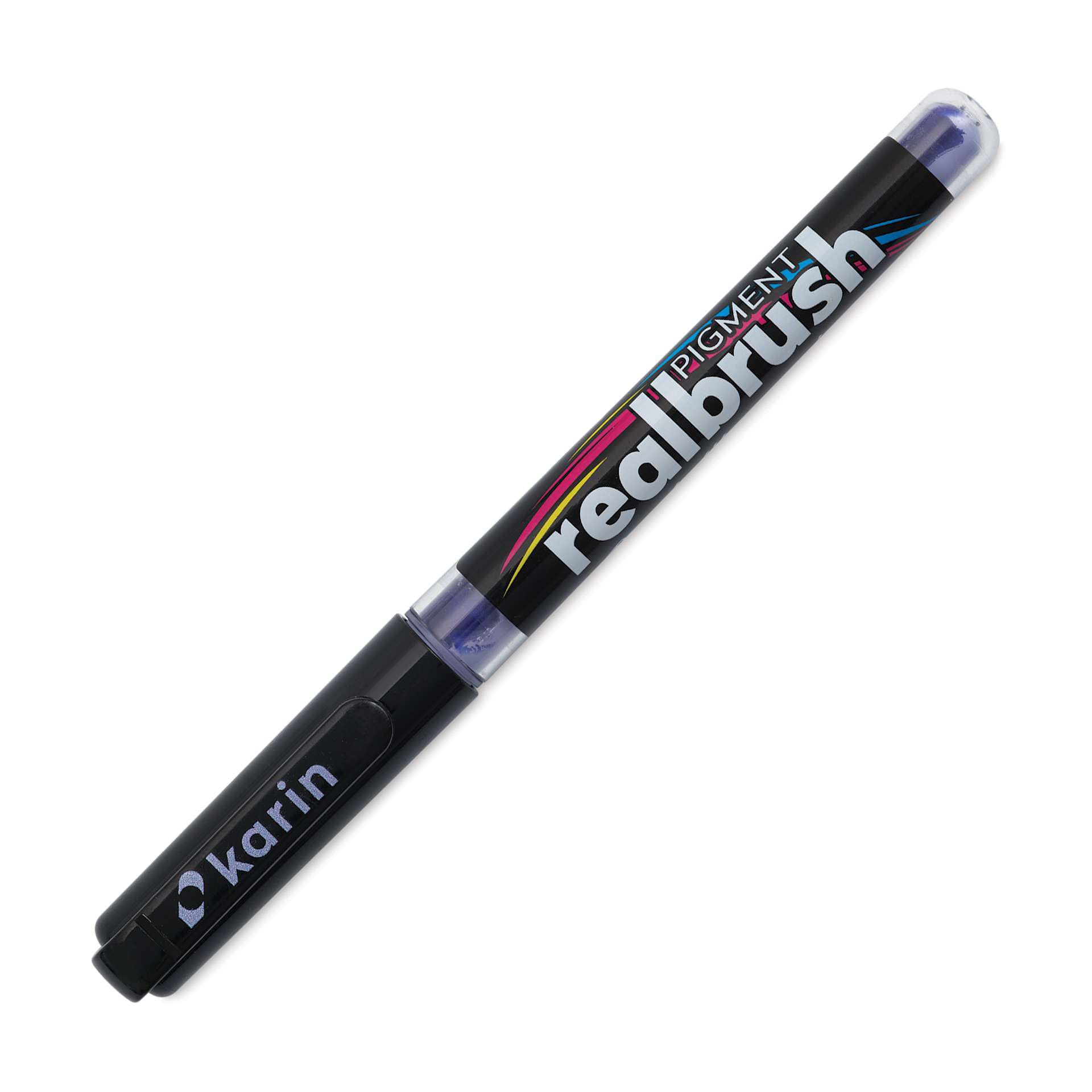 Karin Realbrush Pigment Marker - Pastel Violet Blue, cap on