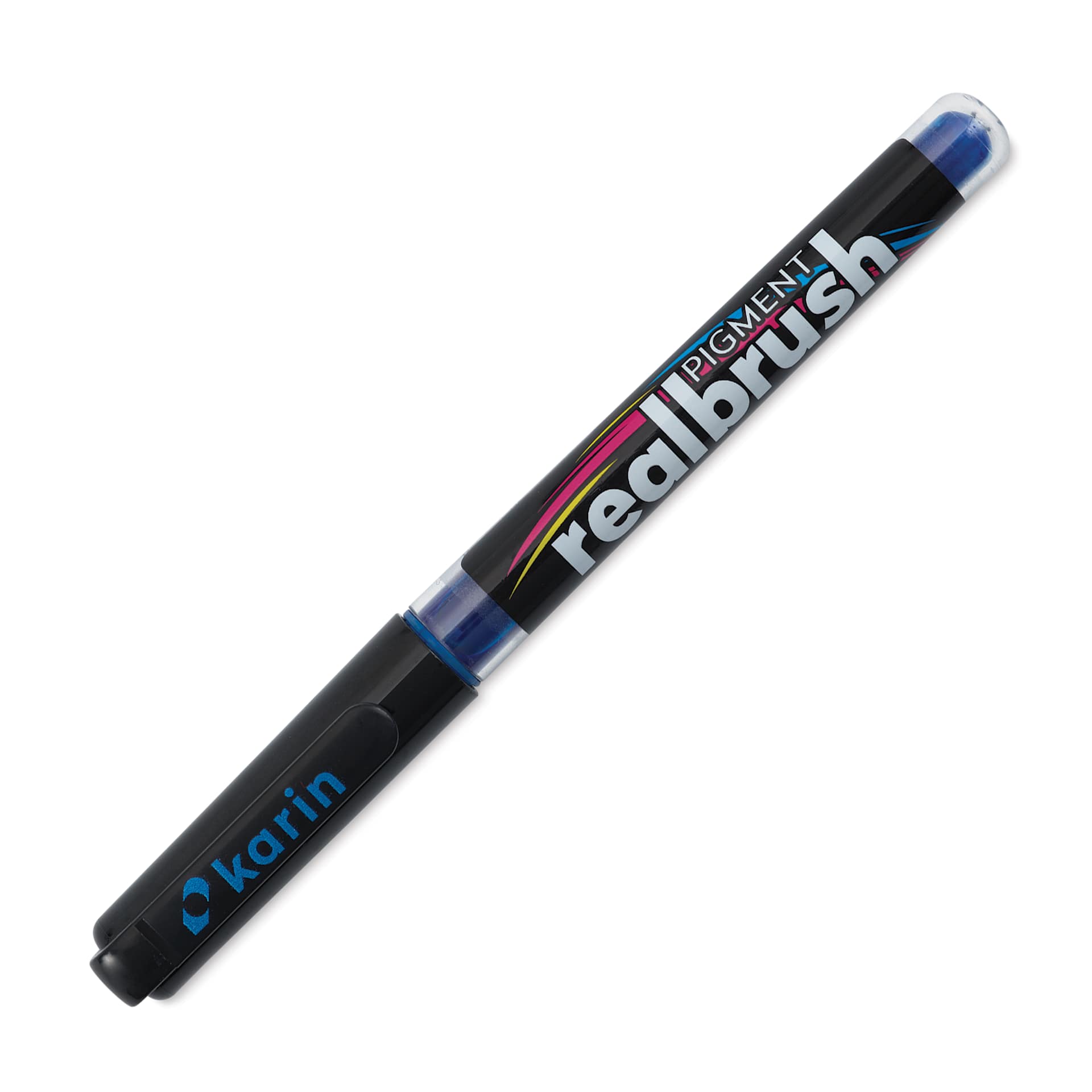 Karin Realbrush Pigment Marker - Azure, cap on