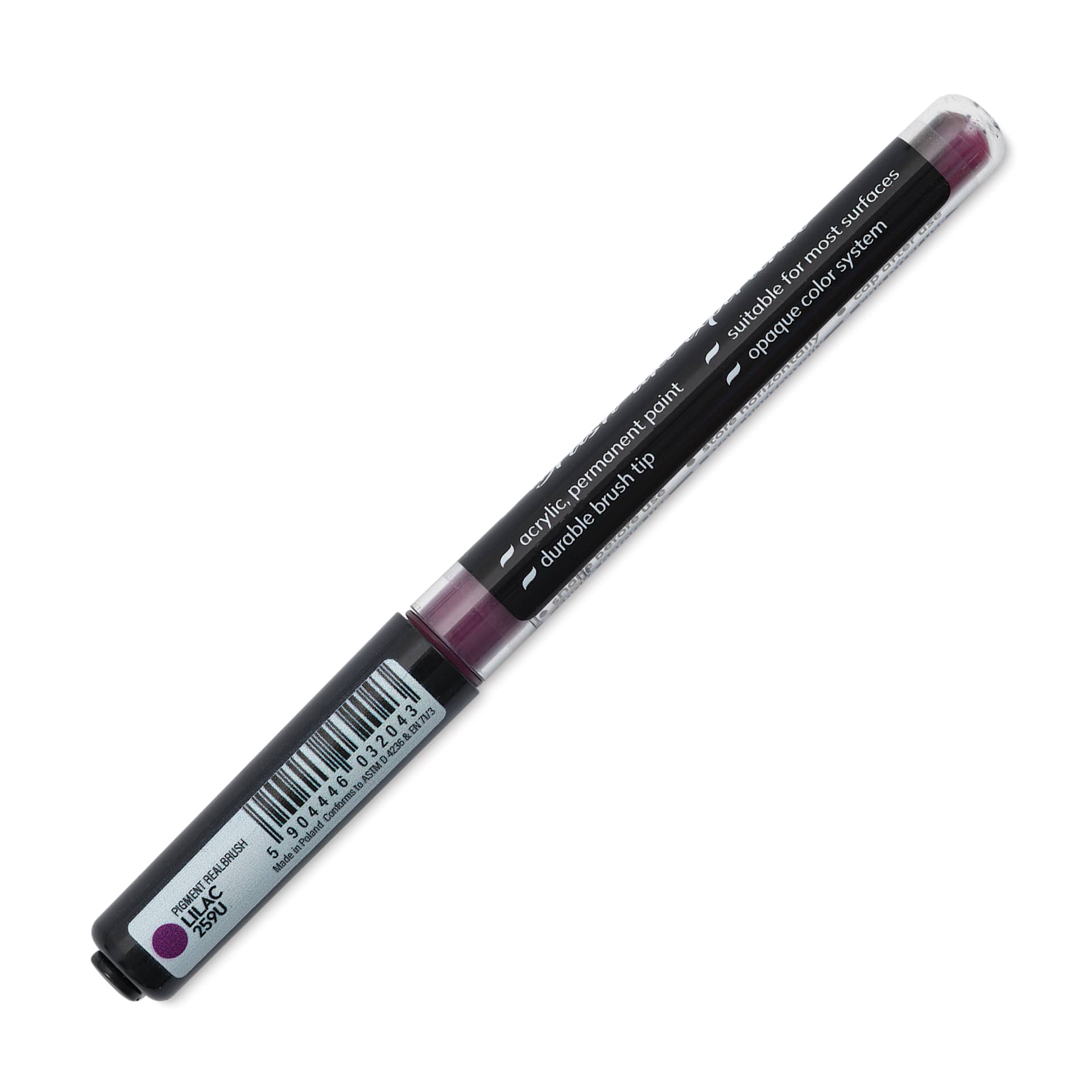 Karin Realbrush Pigment Marker - Lilac, marker barrel showing details