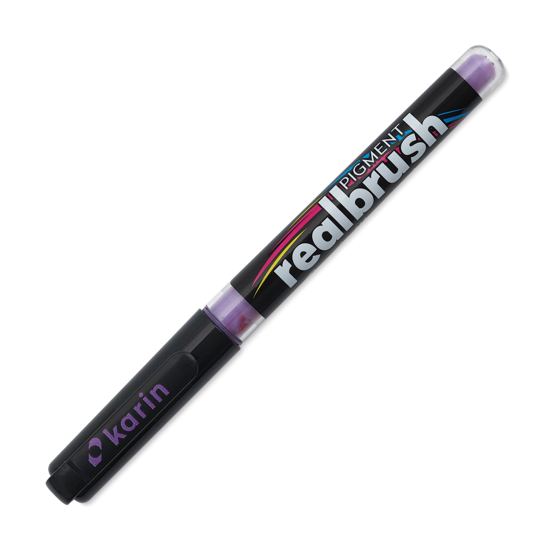 Karin Realbrush Pigment Marker - Plum, cap on