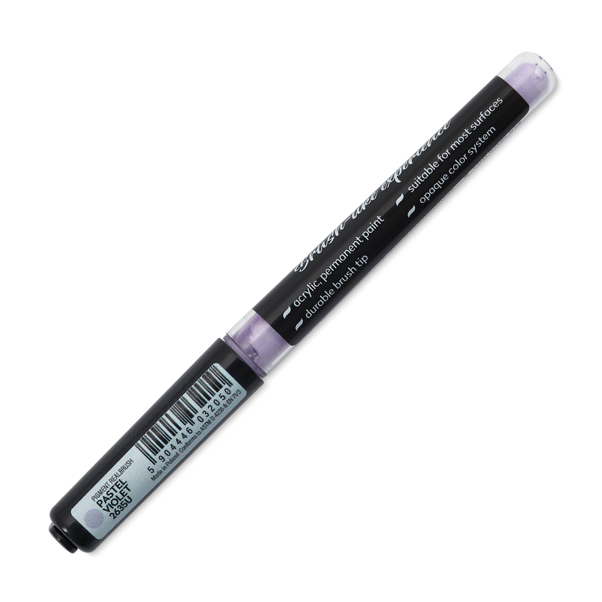 Karin Realbrush Pigment Marker - Pastel Violet, marker barrel showing details