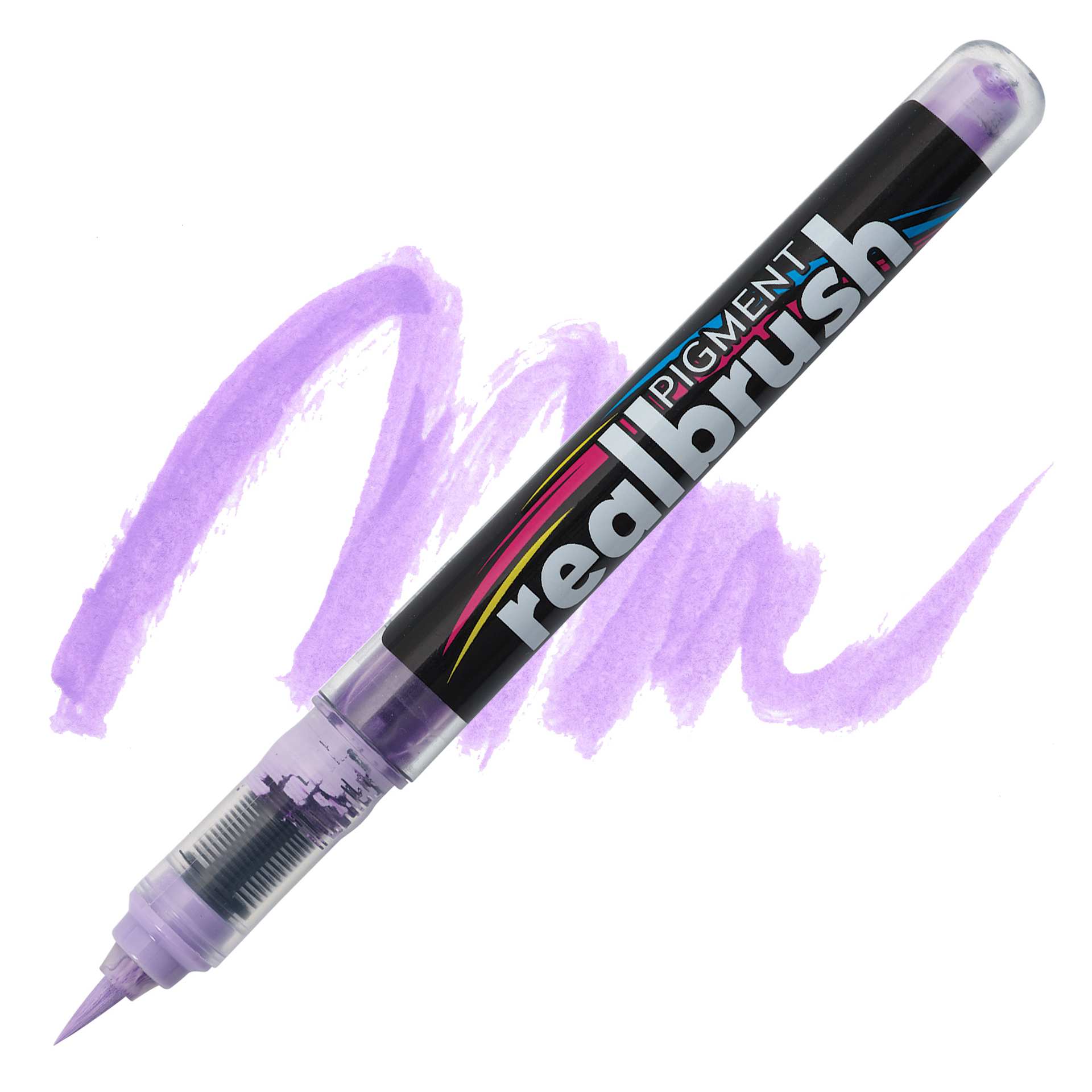 Karin Realbrush Pigment Marker - Pastel Violet, swatch and marker