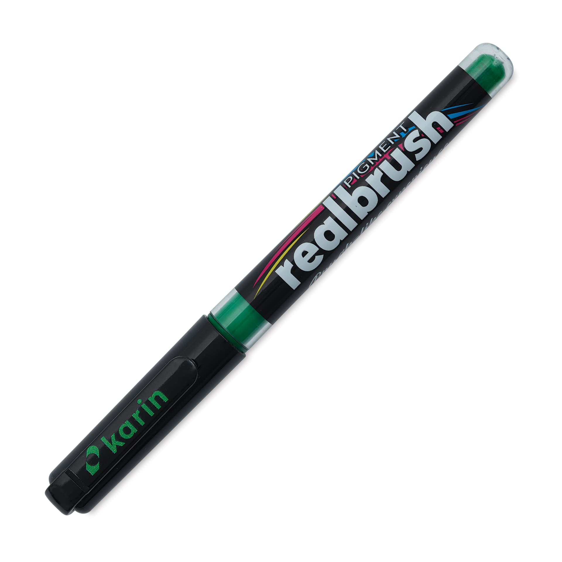 Karin Realbrush Pigment Marker - Green, cap on