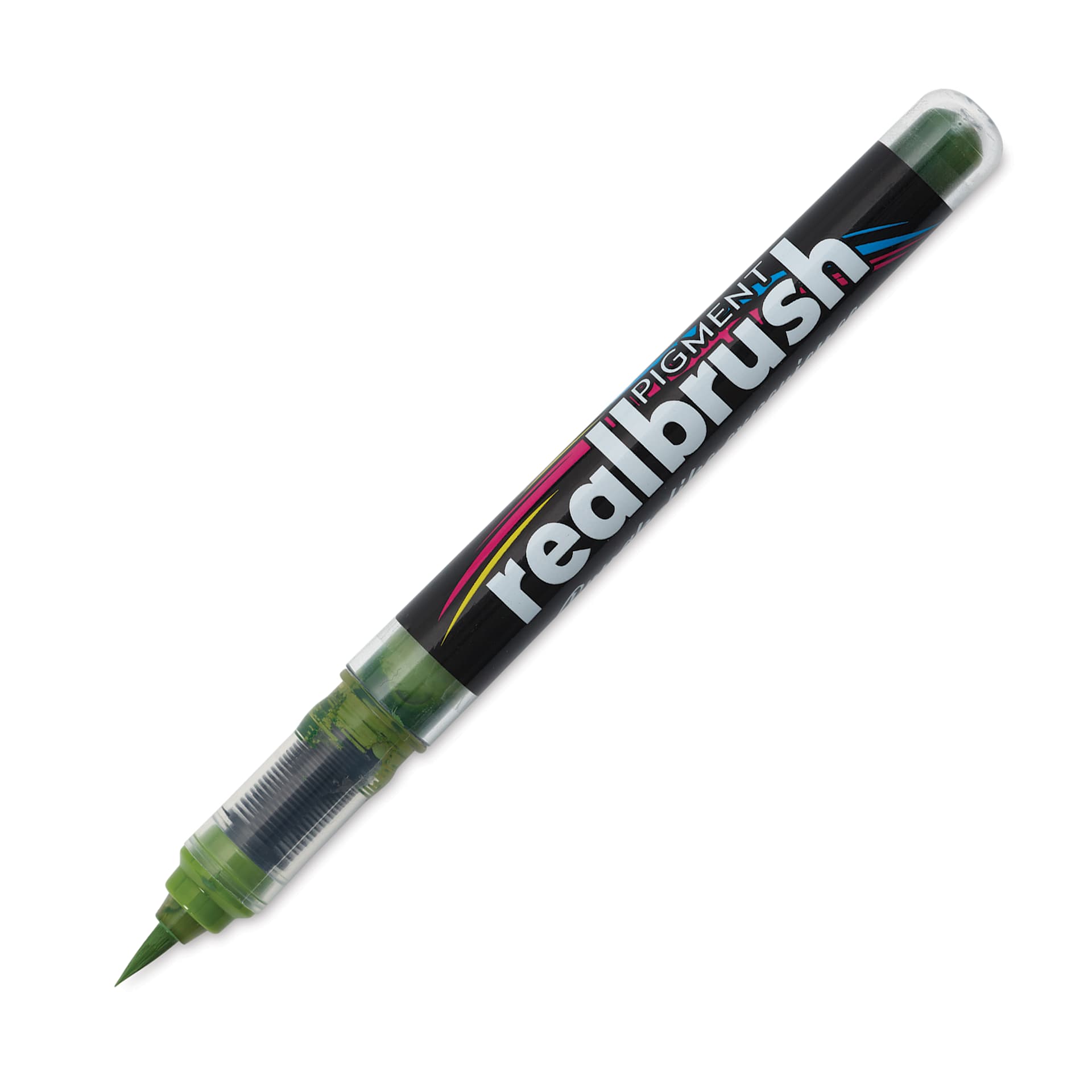 Karin Realbrush Pigment Marker - Olive Green, cap off