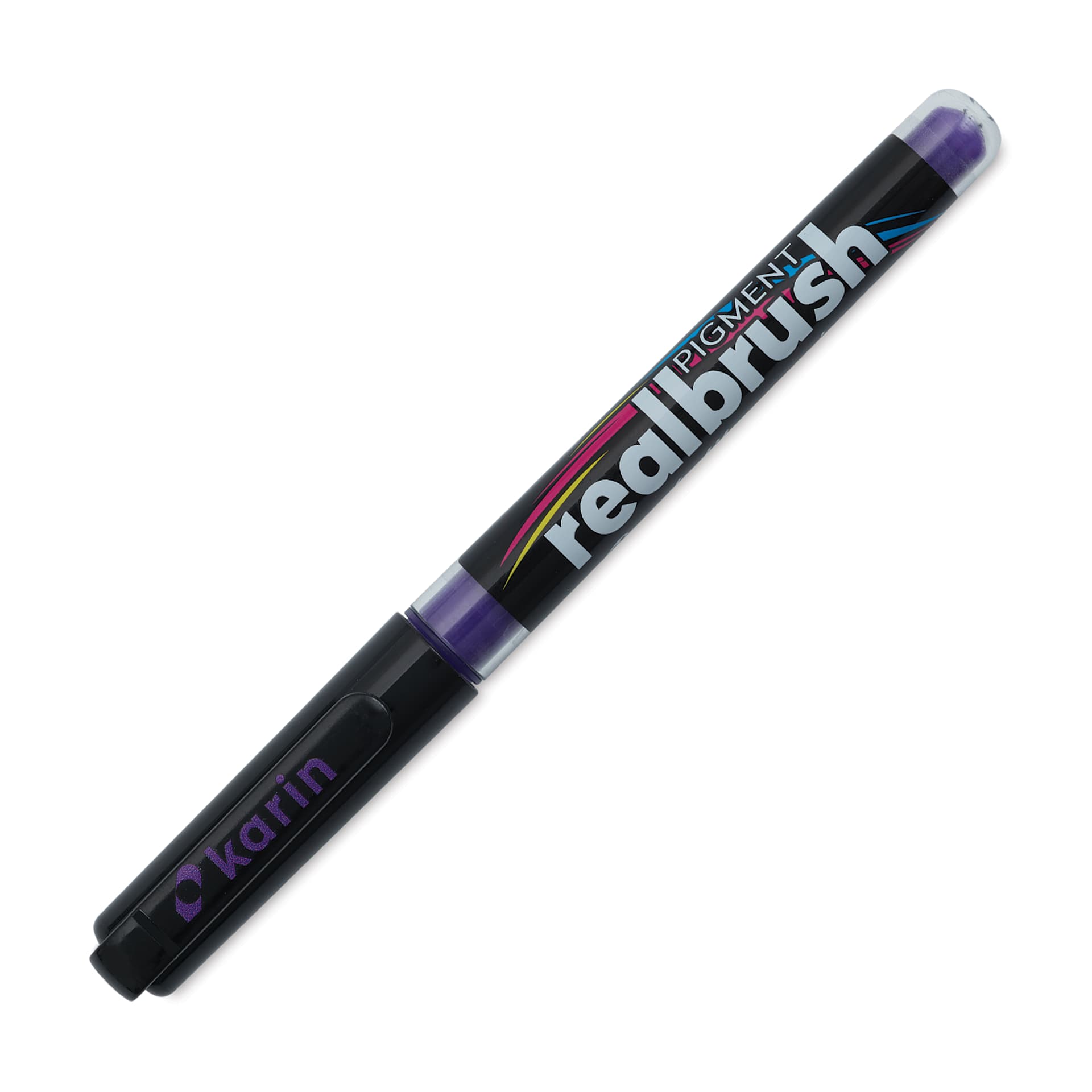 Karin Realbrush Pigment Marker - Aubergine, cap on