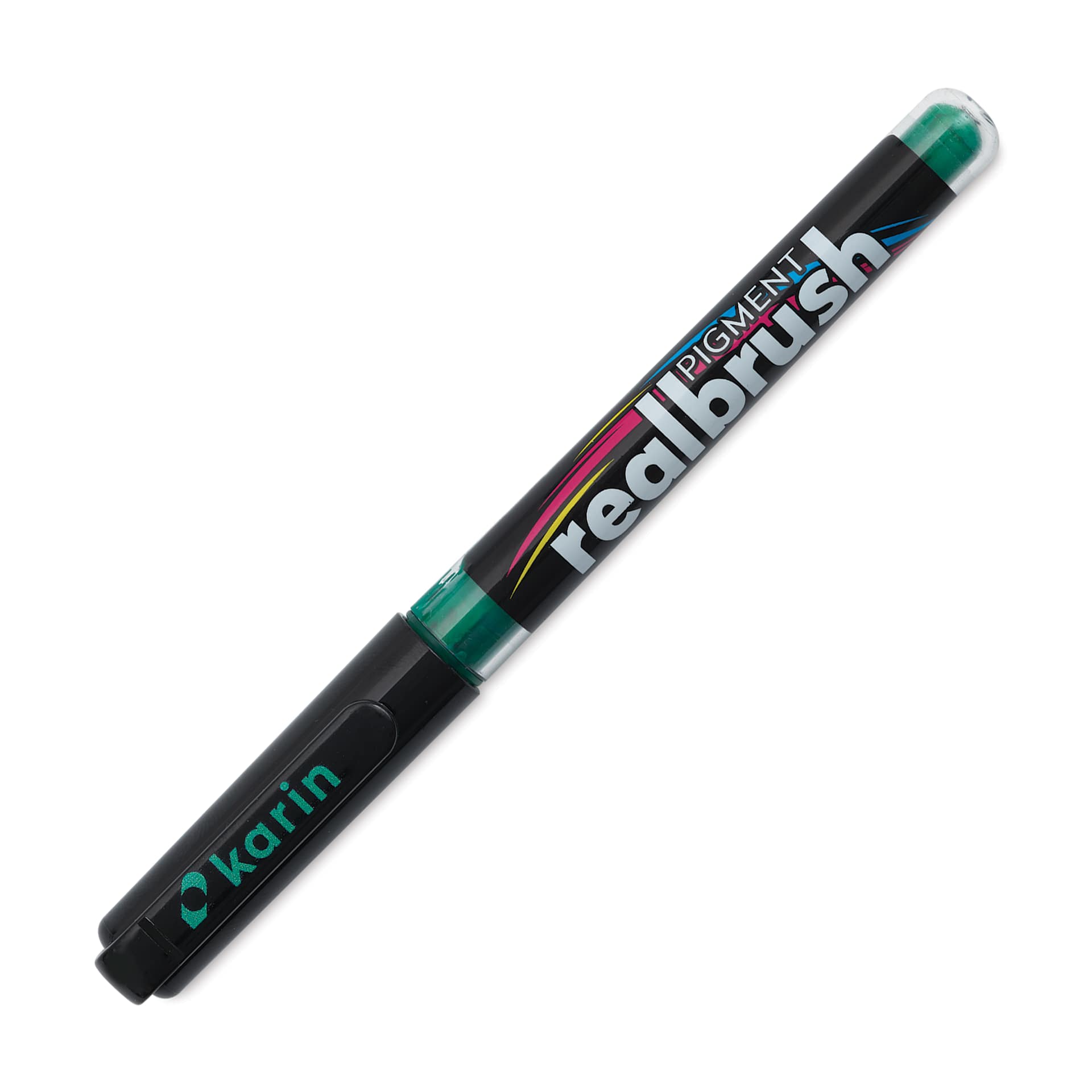 Karin Realbrush Pigment Marker - Lush Green, cap on