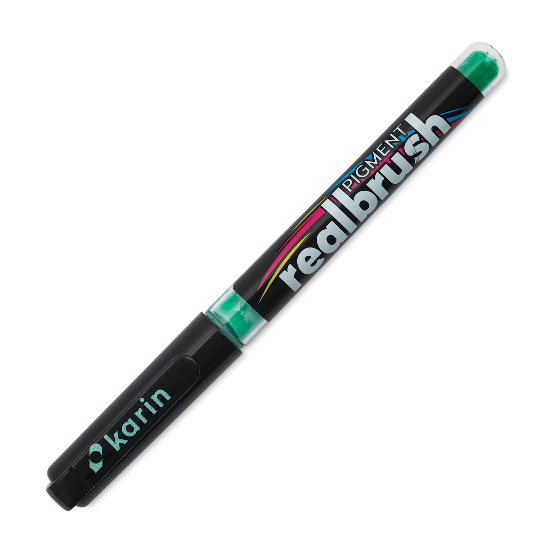 Karin Realbrush Pigment Marker - Pastel Green, cap on