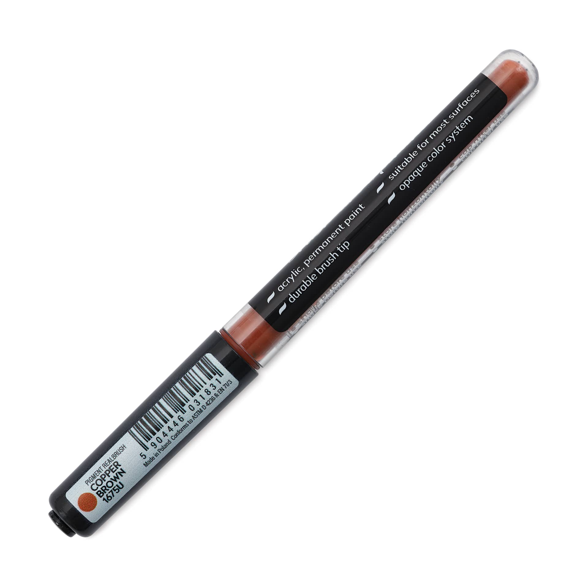 Karin Realbrush Pigment Marker - Copper Brown, marker barrel showing details