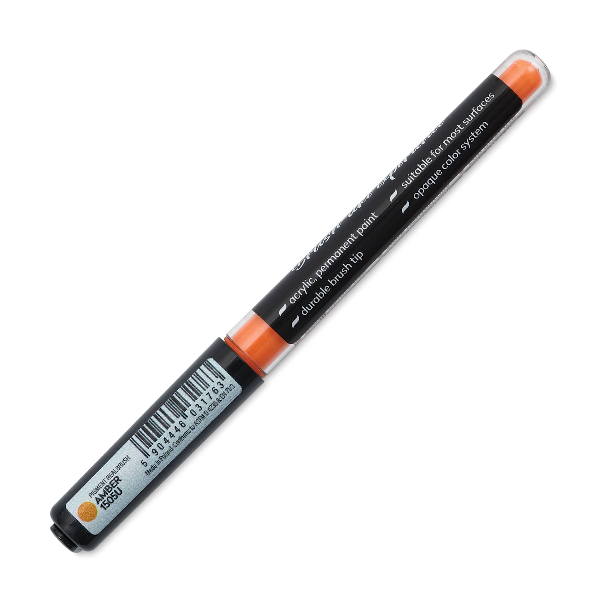 Karin Realbrush Pigment Marker - Amber, marker barrel showing details