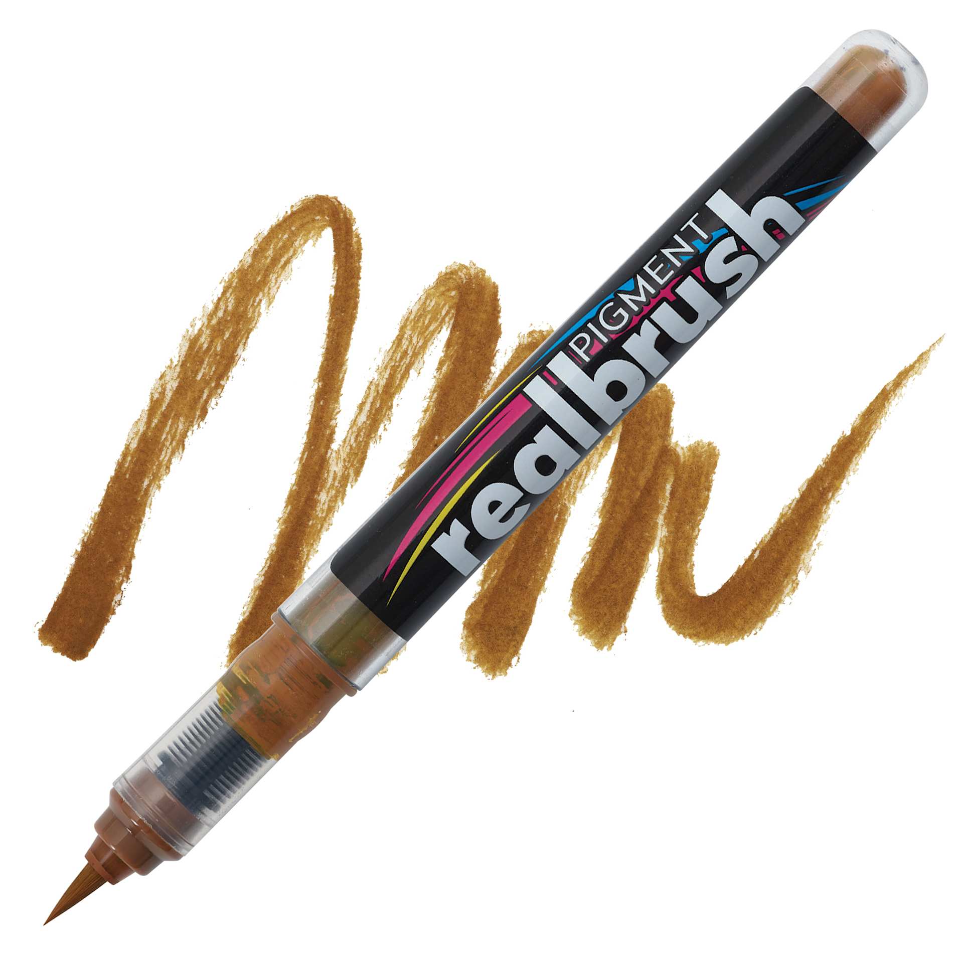 Karin Realbrush Pigment Marker - Sandstone, swatch and marker