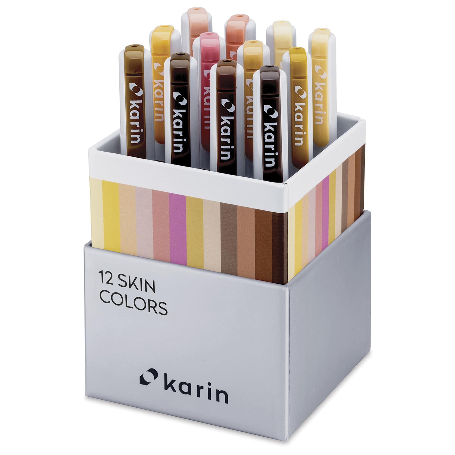 Karin Realbrush Pro Markers - Skin Colors, Set of 12, box open