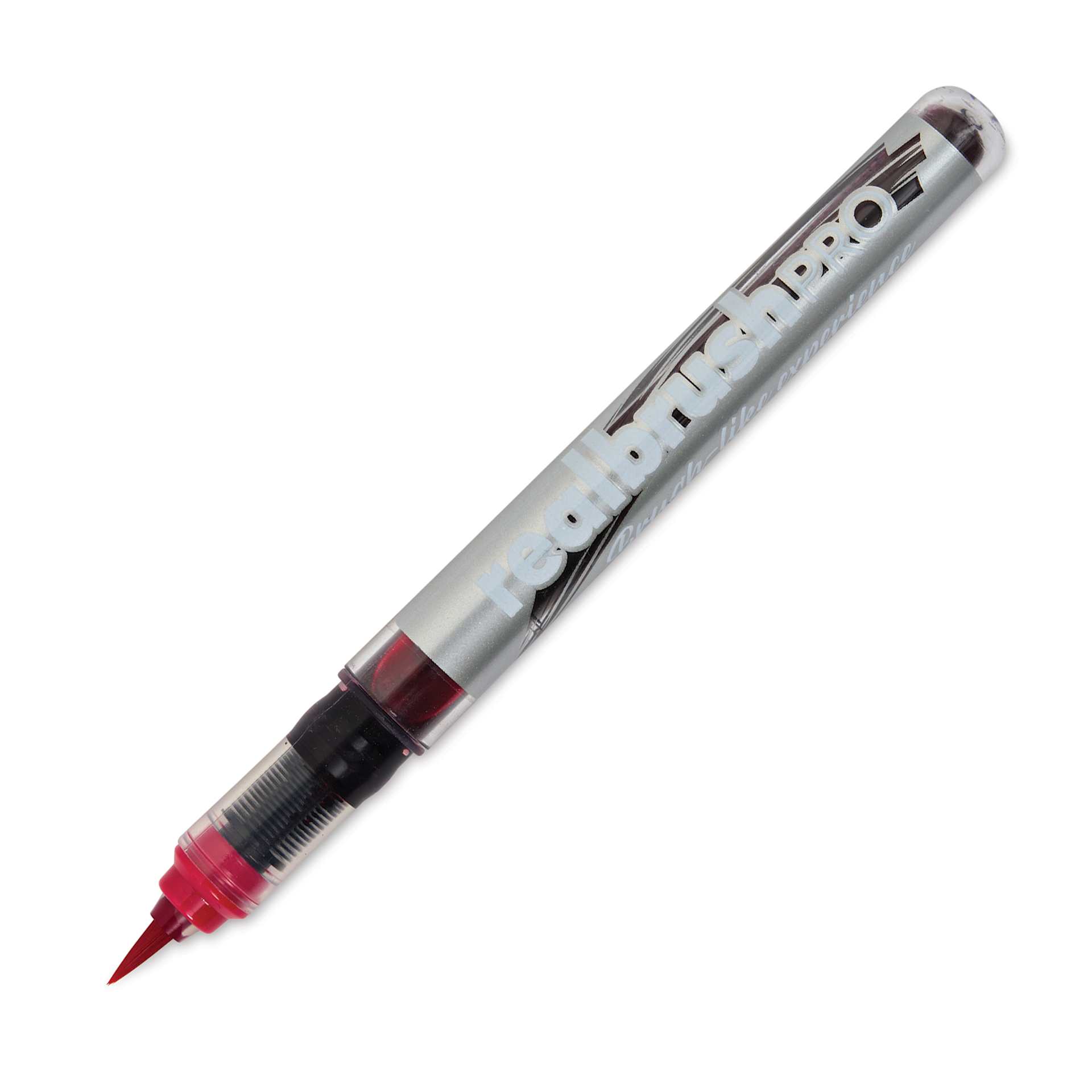 Karin Realbrush Pro Marker - Magenta Red, 4 mm, Brush Tip, cap off