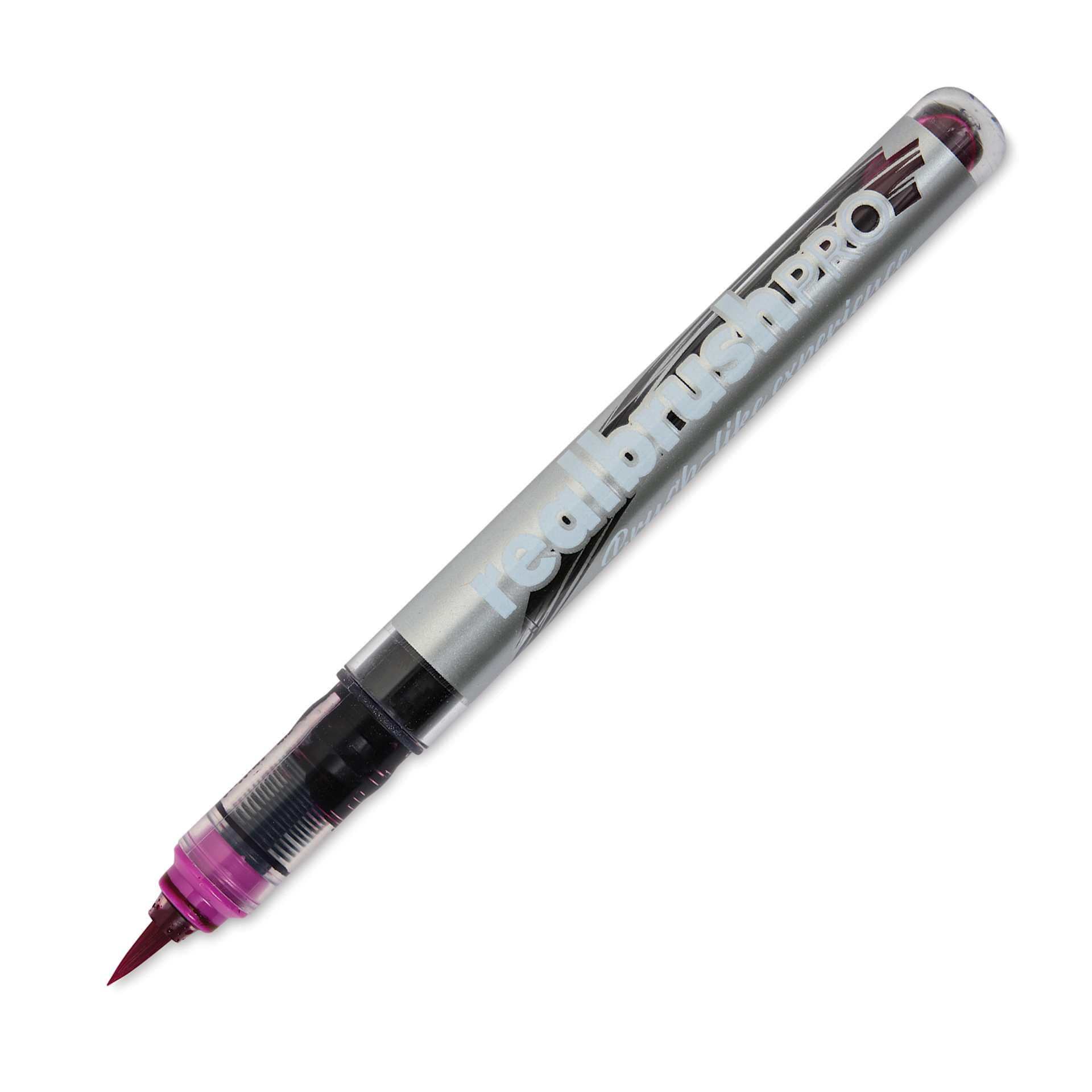 Karin Realbrush Pro Marker - Red Lilac, 4 mm, Brush Tip, cap off