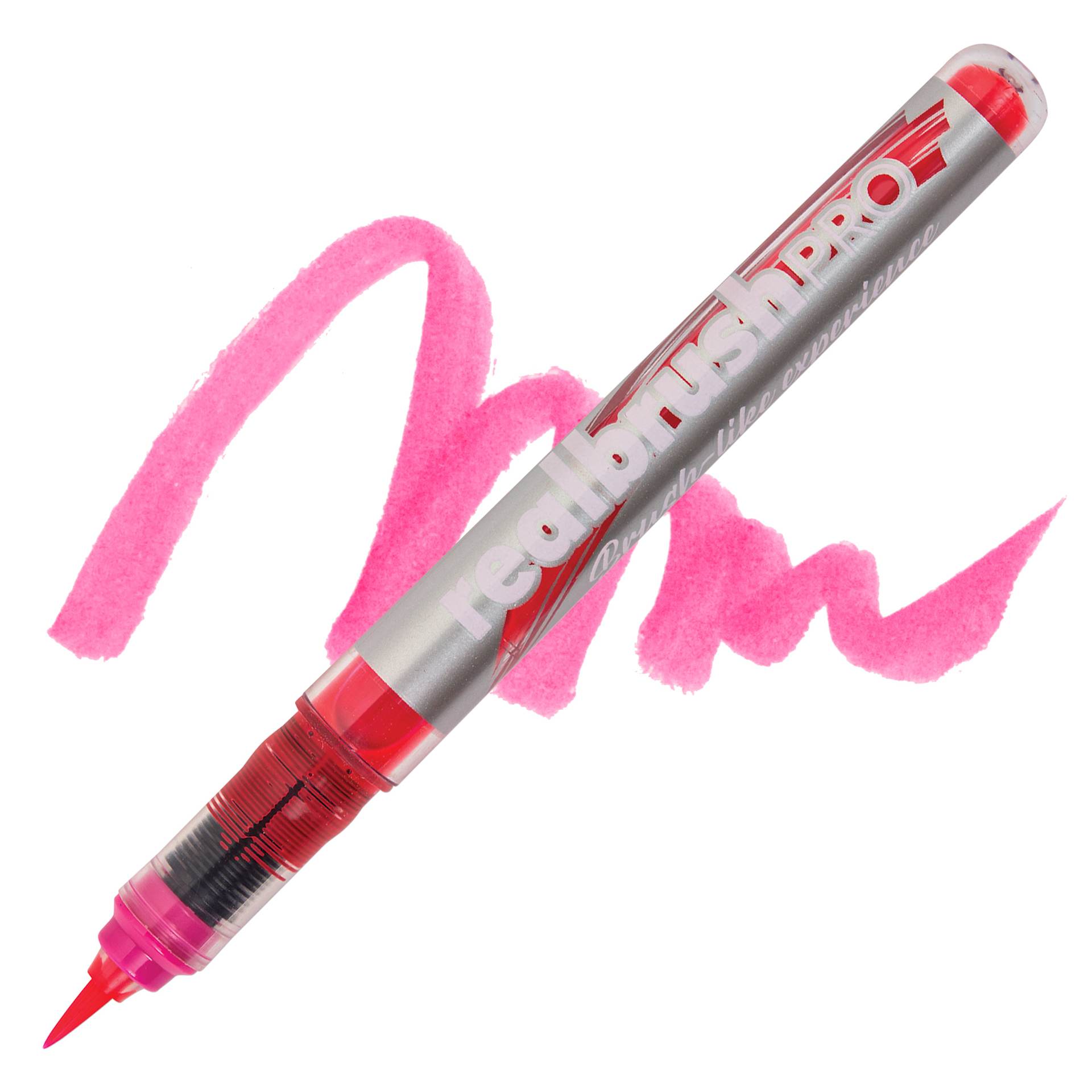 Karin Realbrush Pro Marker - Neon Pink, swatch and marker