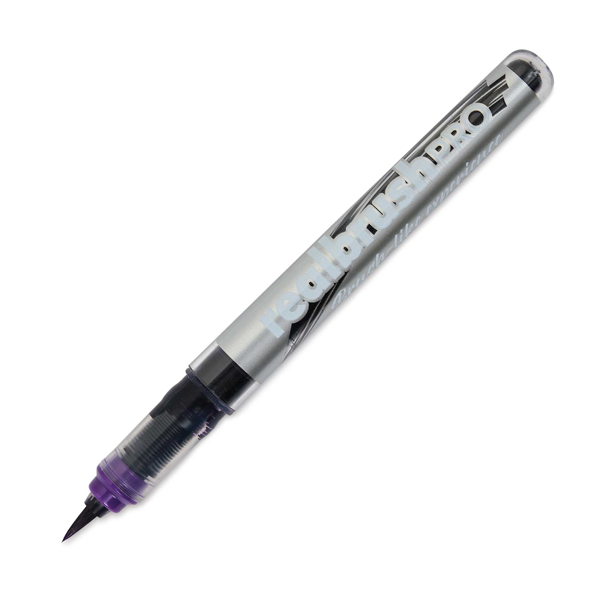 Karin Realbrush Pro Marker - Plum, 4 mm, Brush Tip, cap off