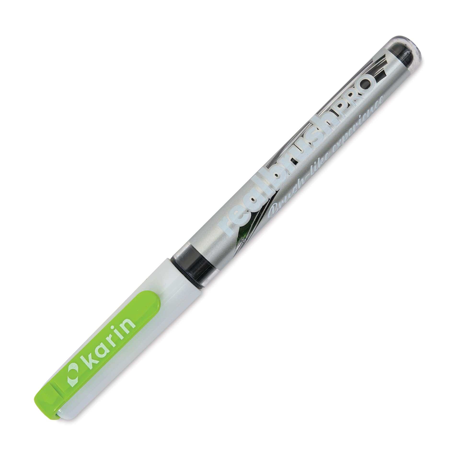 Karin Realbrush Pro Marker - Apple, 4 mm, Brush Tip, cap on
