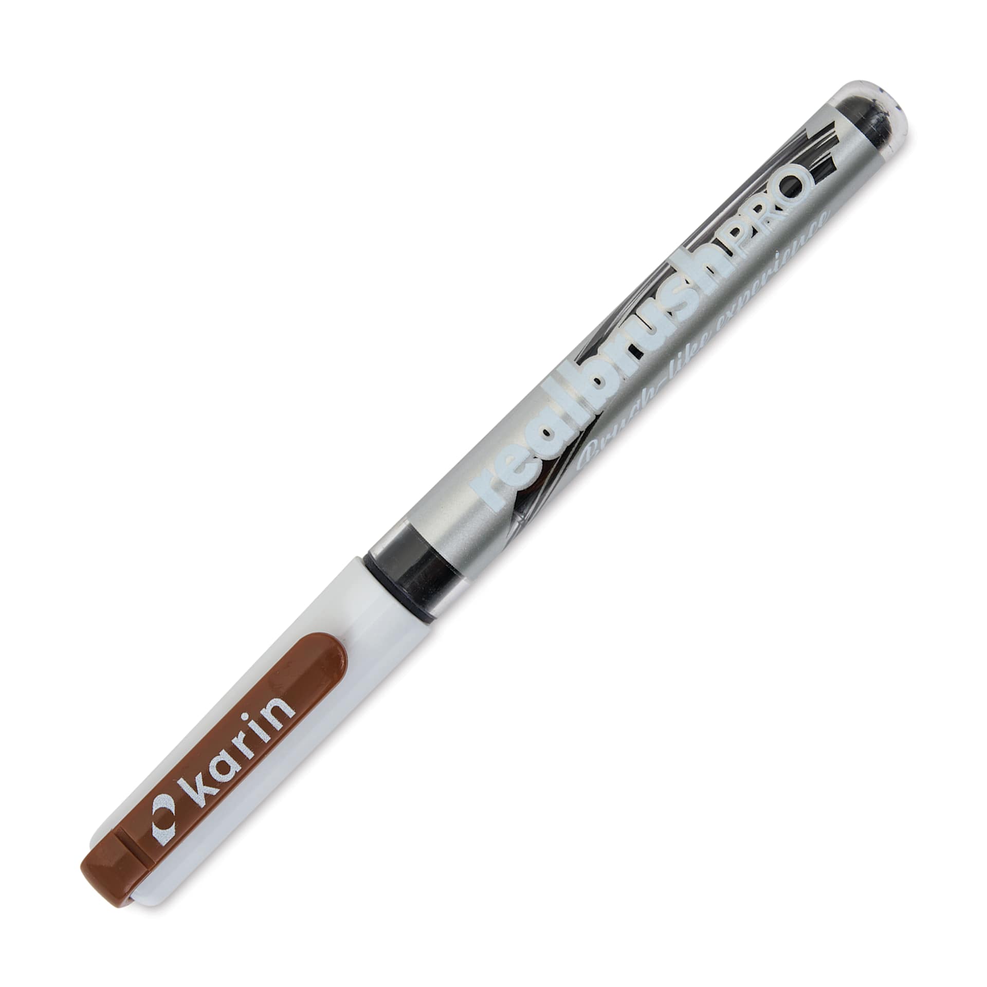 Karin Realbrush Pro Marker - Sandstone, 4 mm, Brush Tip, cap on