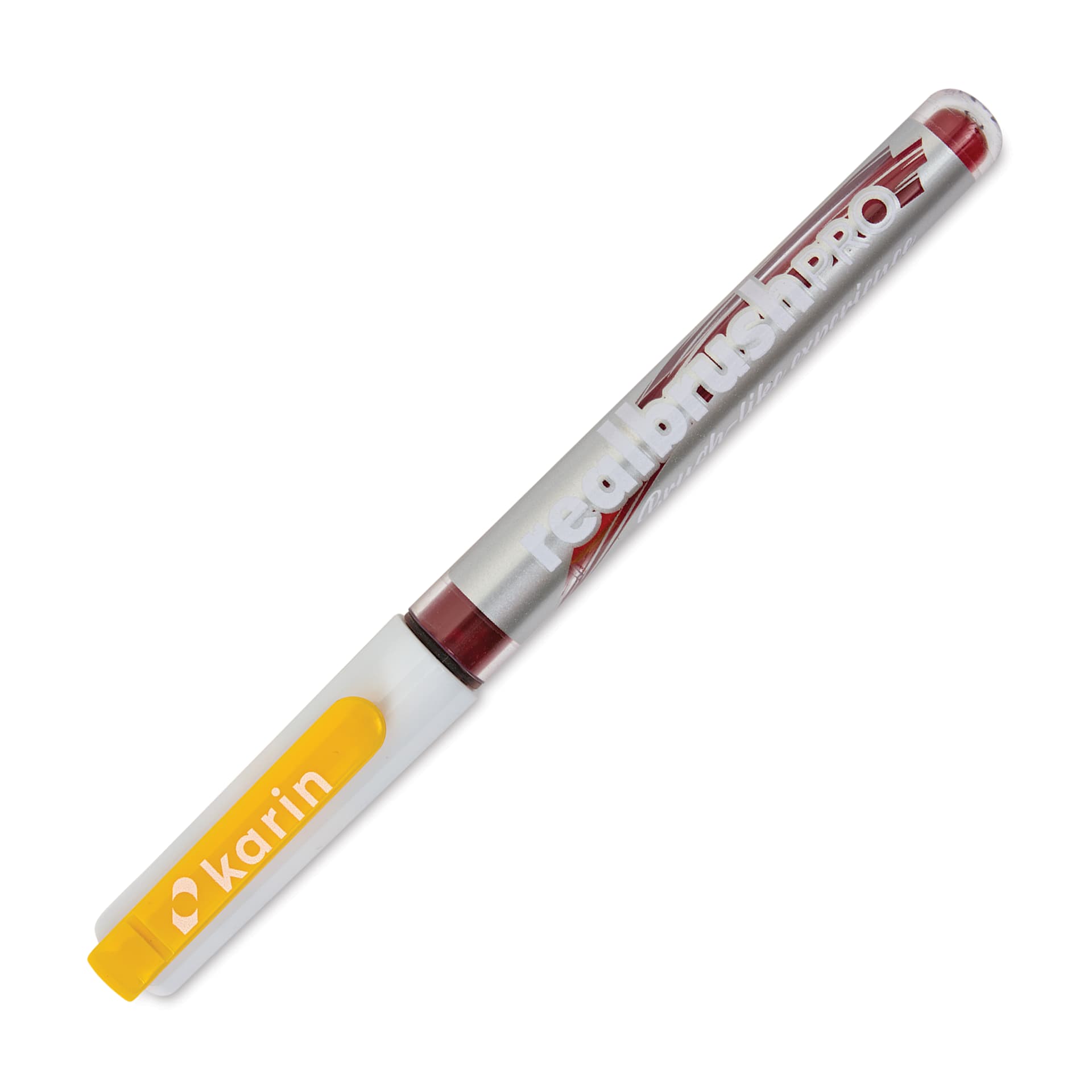 Karin Realbrush Pro Marker - Gold, 4 mm, Brush Tip, cap off