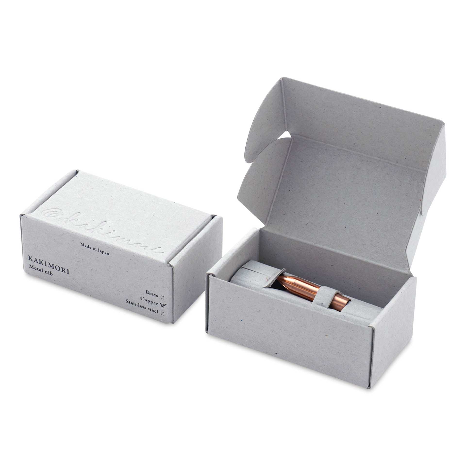 Kakimori Metal Dip Pen Nib - Copper, inside of the packaging