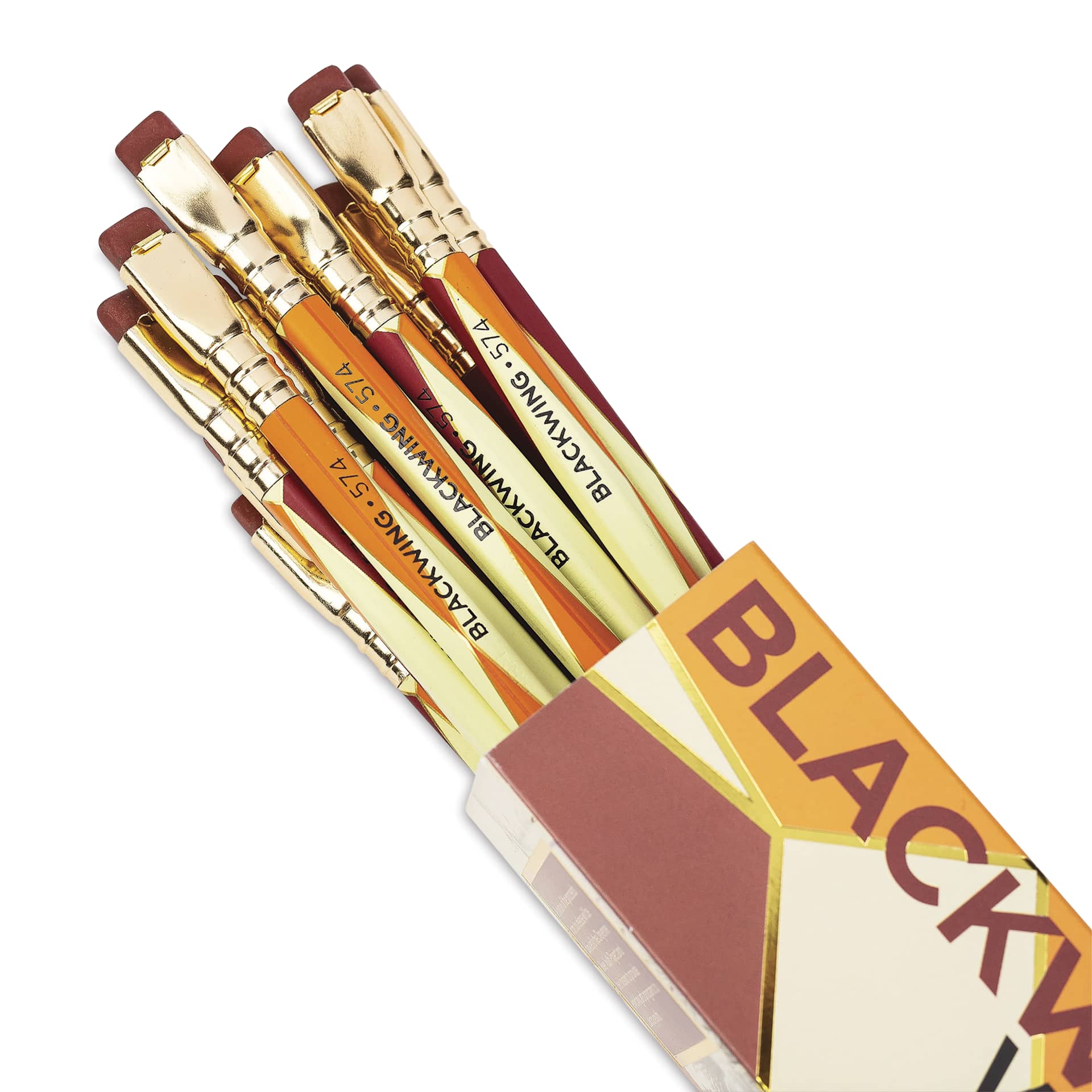 Blackwing Volumes 574 Tribute To Native America Pencil, close-up of the pencils inside of the packaging