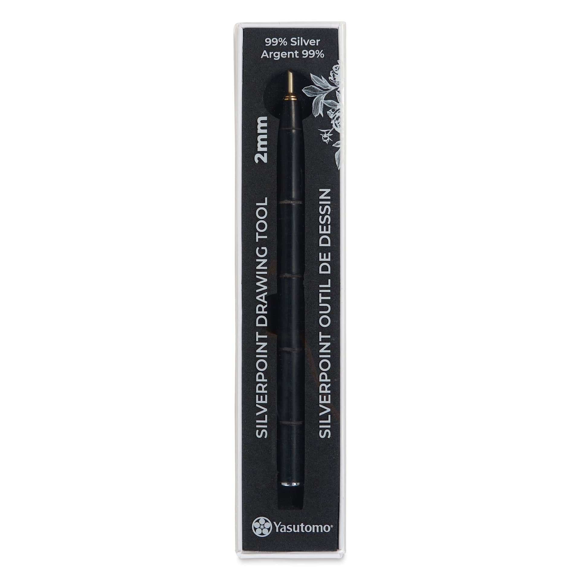 Yasutomo Silverpoint Drawing Tool - 2 mm front of package
