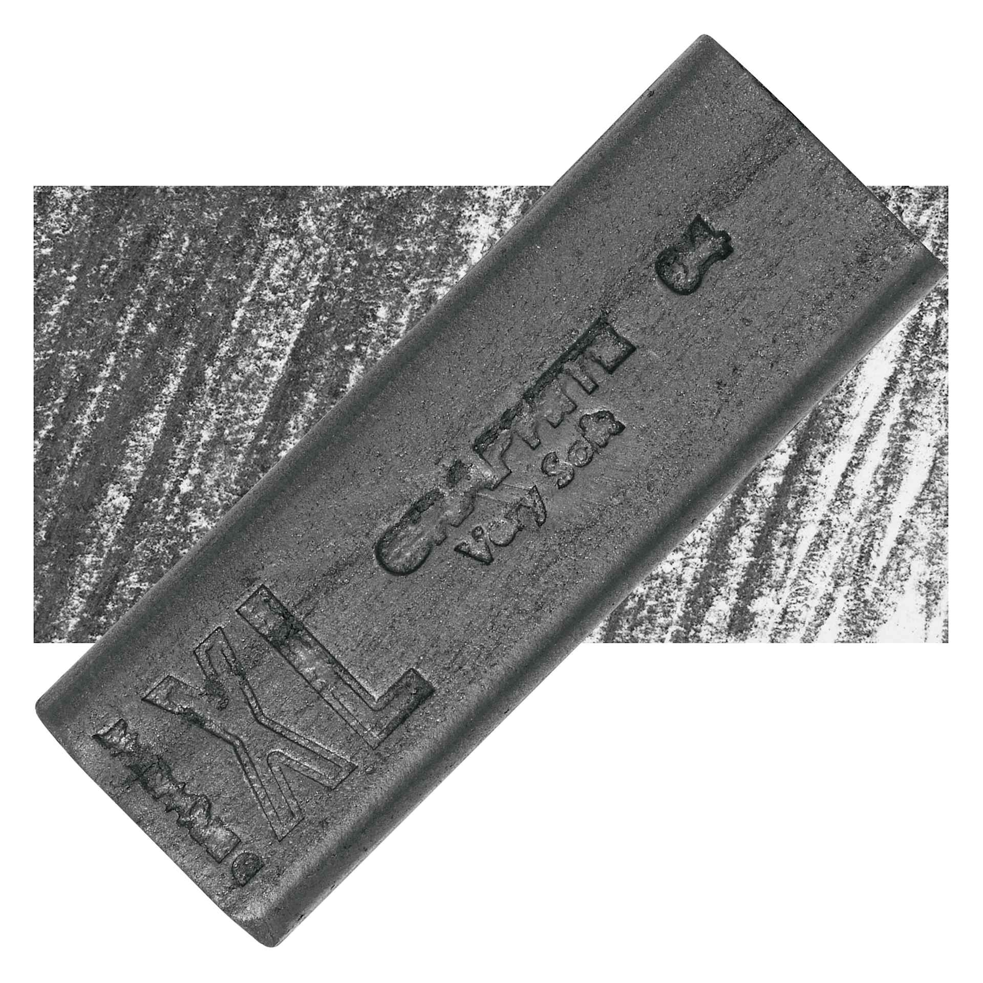 Derwent Watersoluble Graphite XL Block - Very Soft, swatch and block
