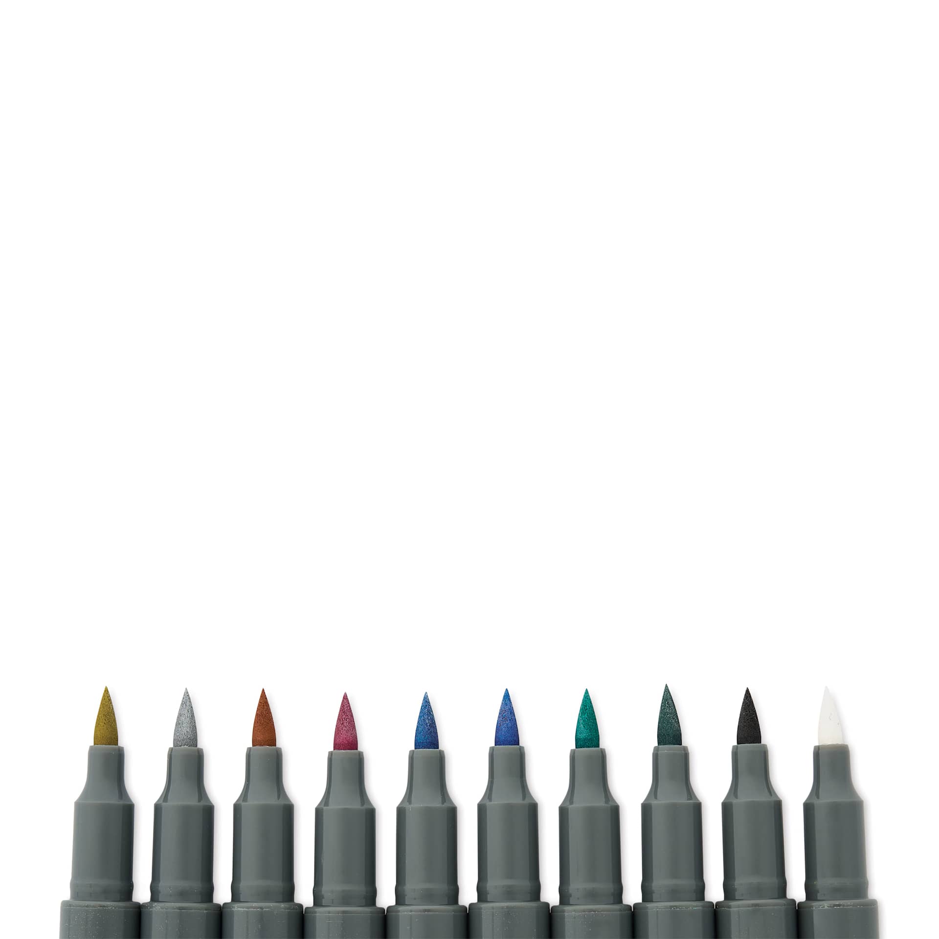 Staedtler Metallic Marker Set - Set of 10, Brush Nib, nibs