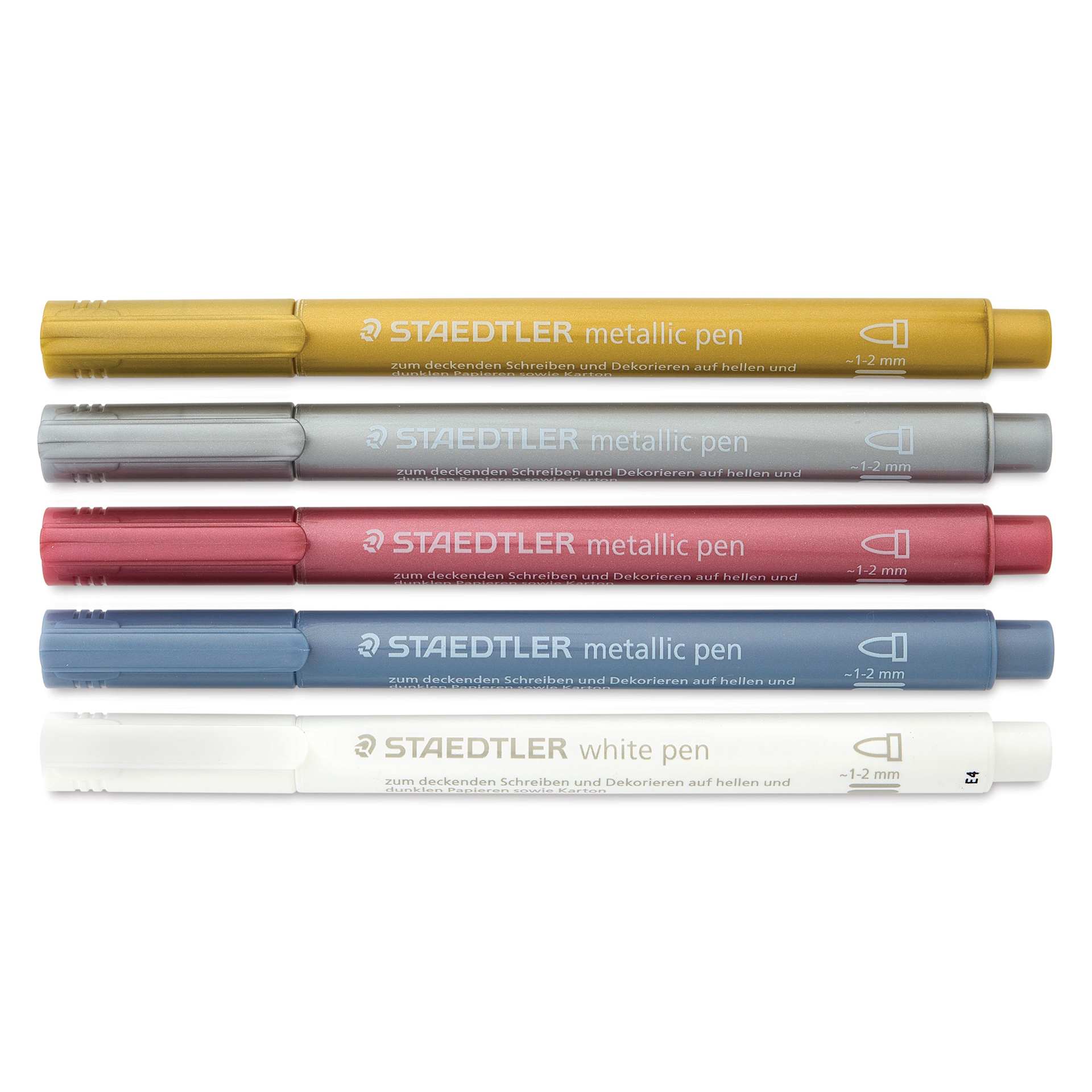 Staedtler Metallic Marker Set - Set of 5, Bullet Nib, caps on
