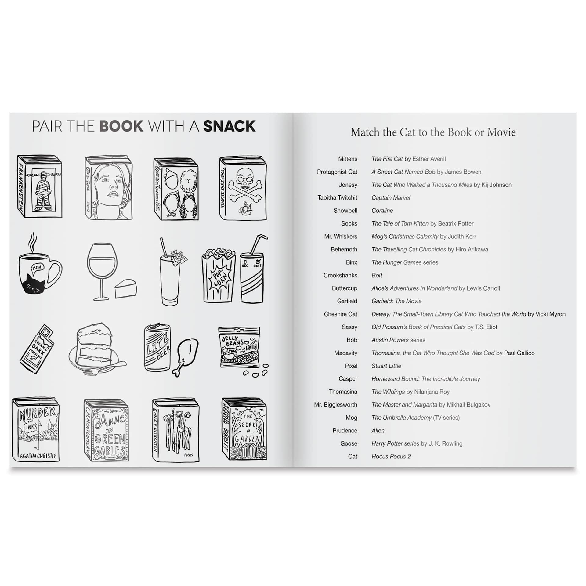 Women Reading with Cats Coloring & Activity Book - Paperback, 128 Pages, open