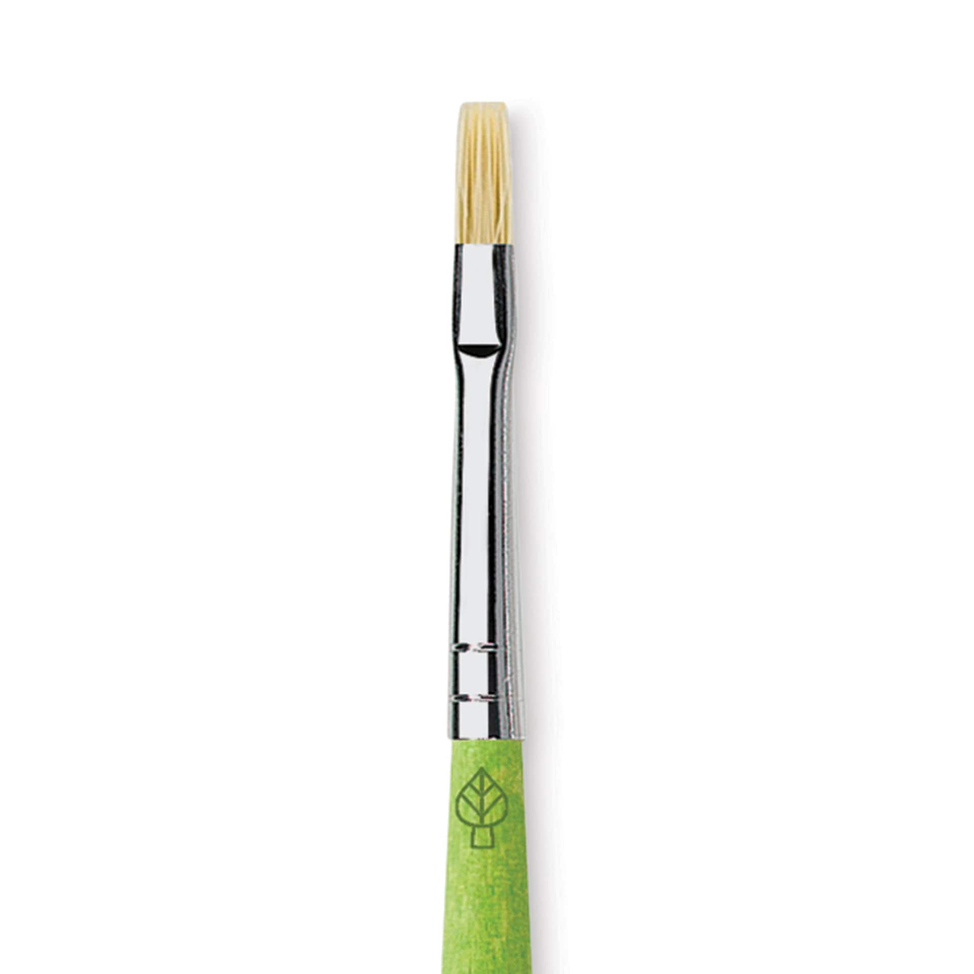 Da Vinci Fit Synthetic Bristle Brush - Flat, Size 2, close up