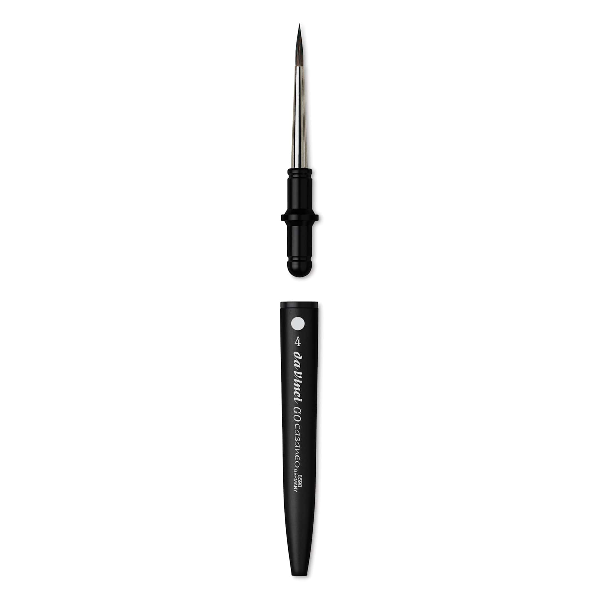 Da Vinci Go Casaneo Travel Brush - Round, Size 4, brush removed from handle