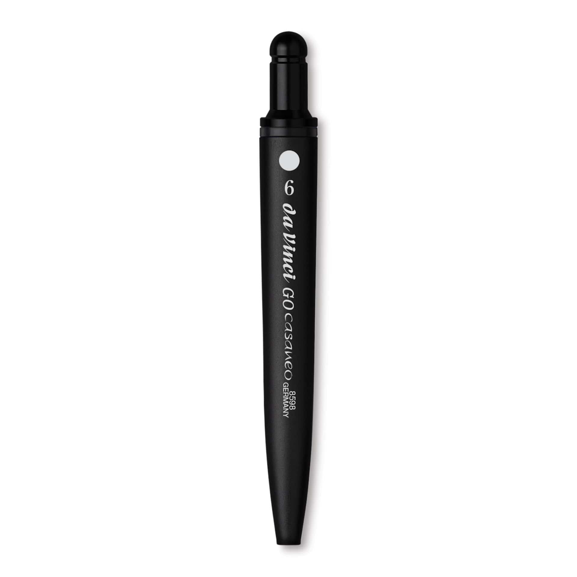 Da Vinci Go Casaneo Travel Brush - Round, Size 6, brush inside handle