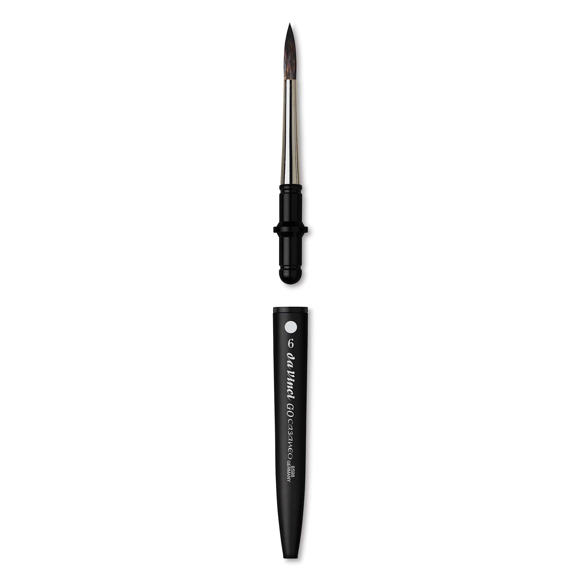 Da Vinci Go Casaneo Travel Brush - Round, Size 6, brush removed from handle