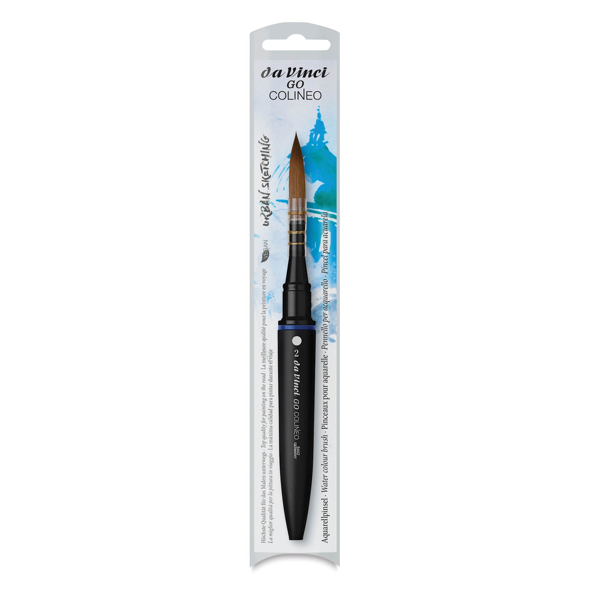 Da Vinci Go Colineo Travel Brush - Quill, Size 2, front of packaging