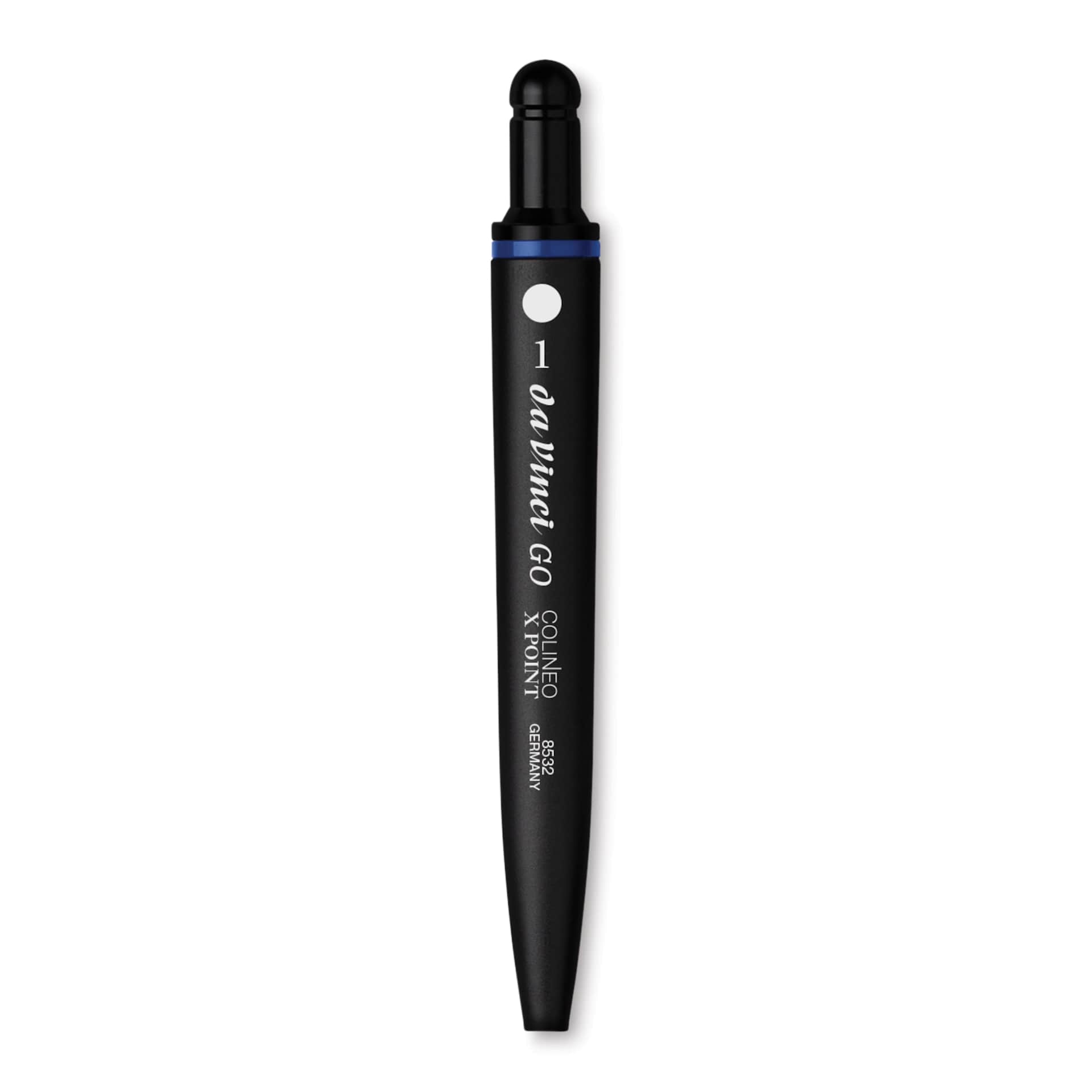 Da Vinci Go Colineo Travel Brush - Pointed Round, Size 1, brush inside handle