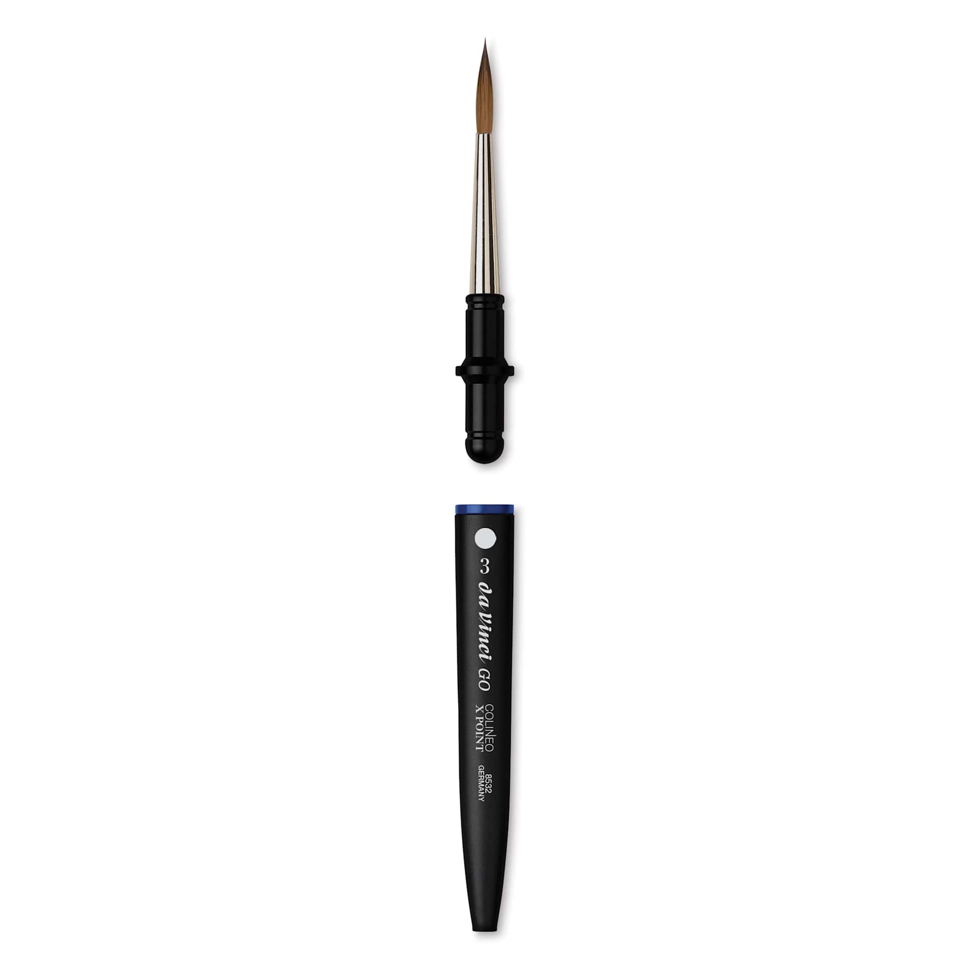Da Vinci Go Colineo Travel Brush - Pointed Round, Size 3, brush removed from handle