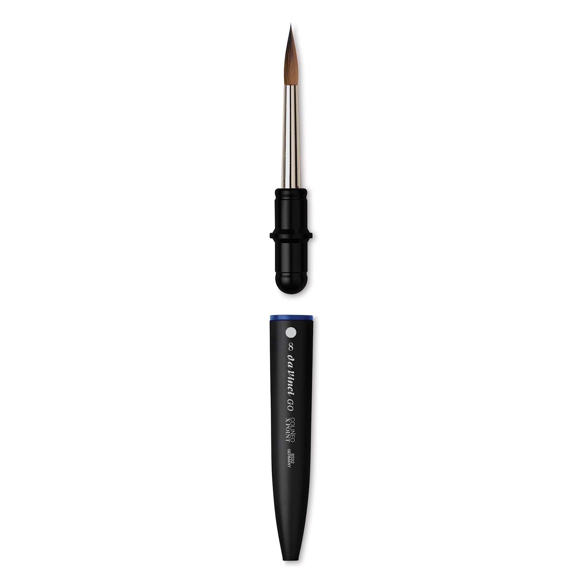Da Vinci Go Colineo Travel Brush - Pointed Round, Size 8, brush removed from handle