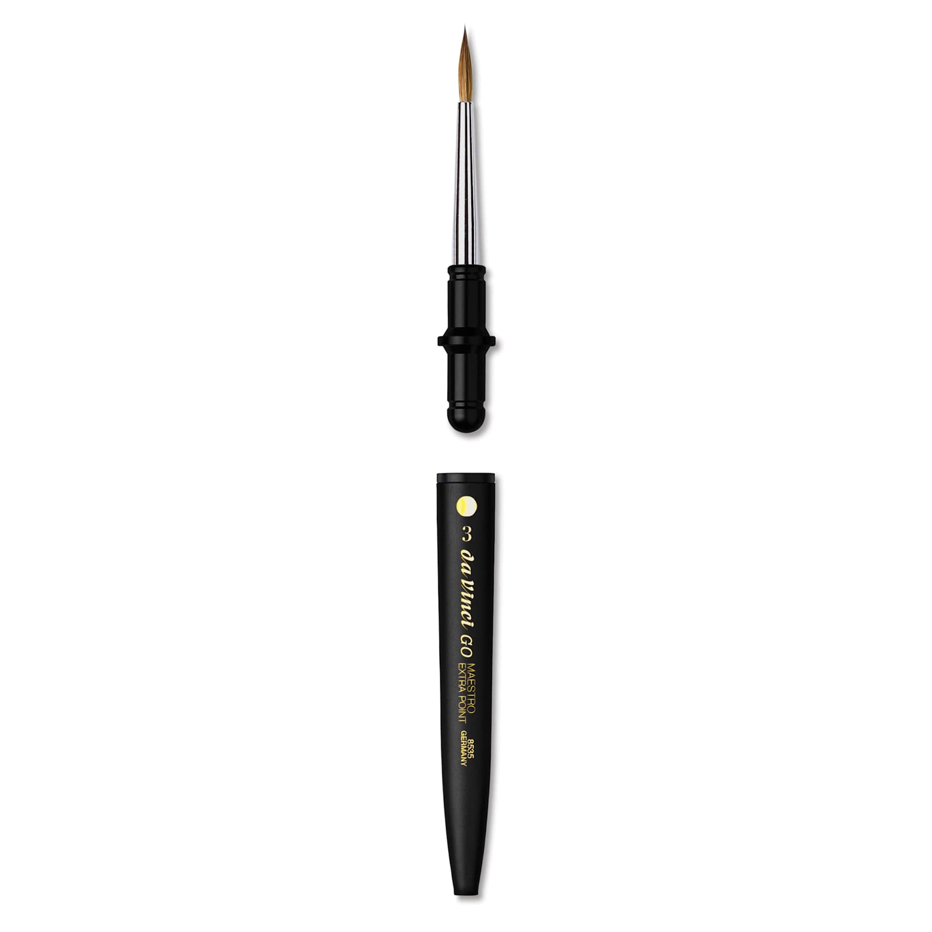 Da Vinci Go Maestro Travel Brush - Pointed Round, Size 3, brush removed from handle