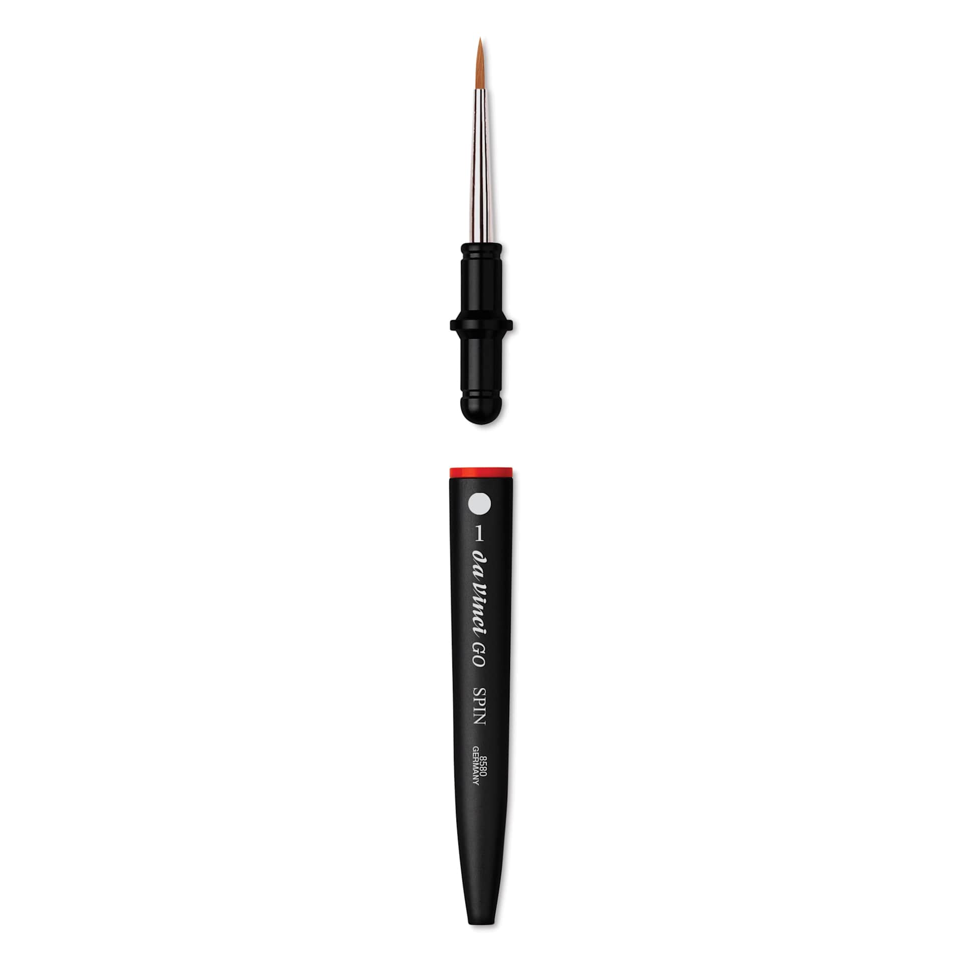 Da Vinci Go Spin Travel Brush - Round, Size 1, brush removed from handle