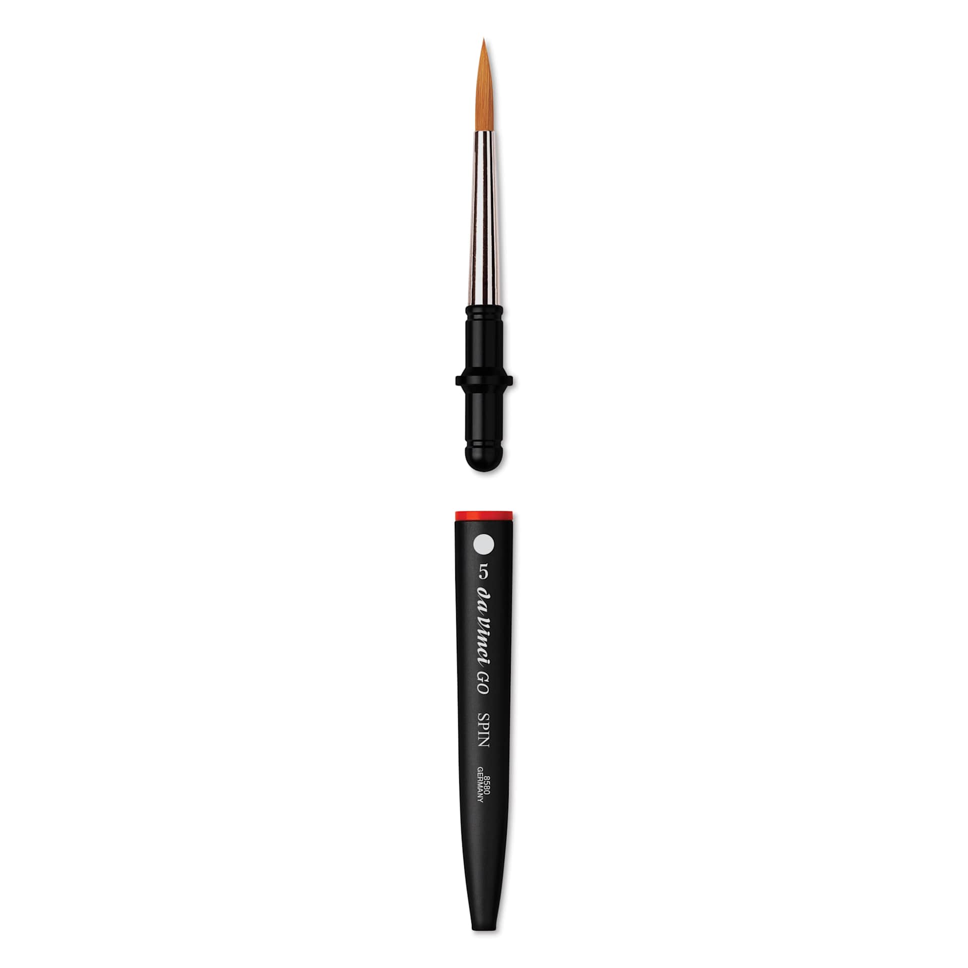 Da Vinci Go Spin Travel Brush - Round, Size 5, brush removed from handle