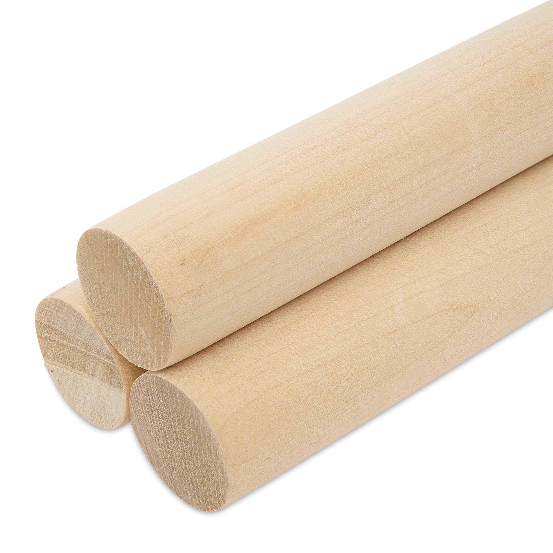 Bud Nosen Dowel Rods - 1" x 36", Pkg of 3, close-up