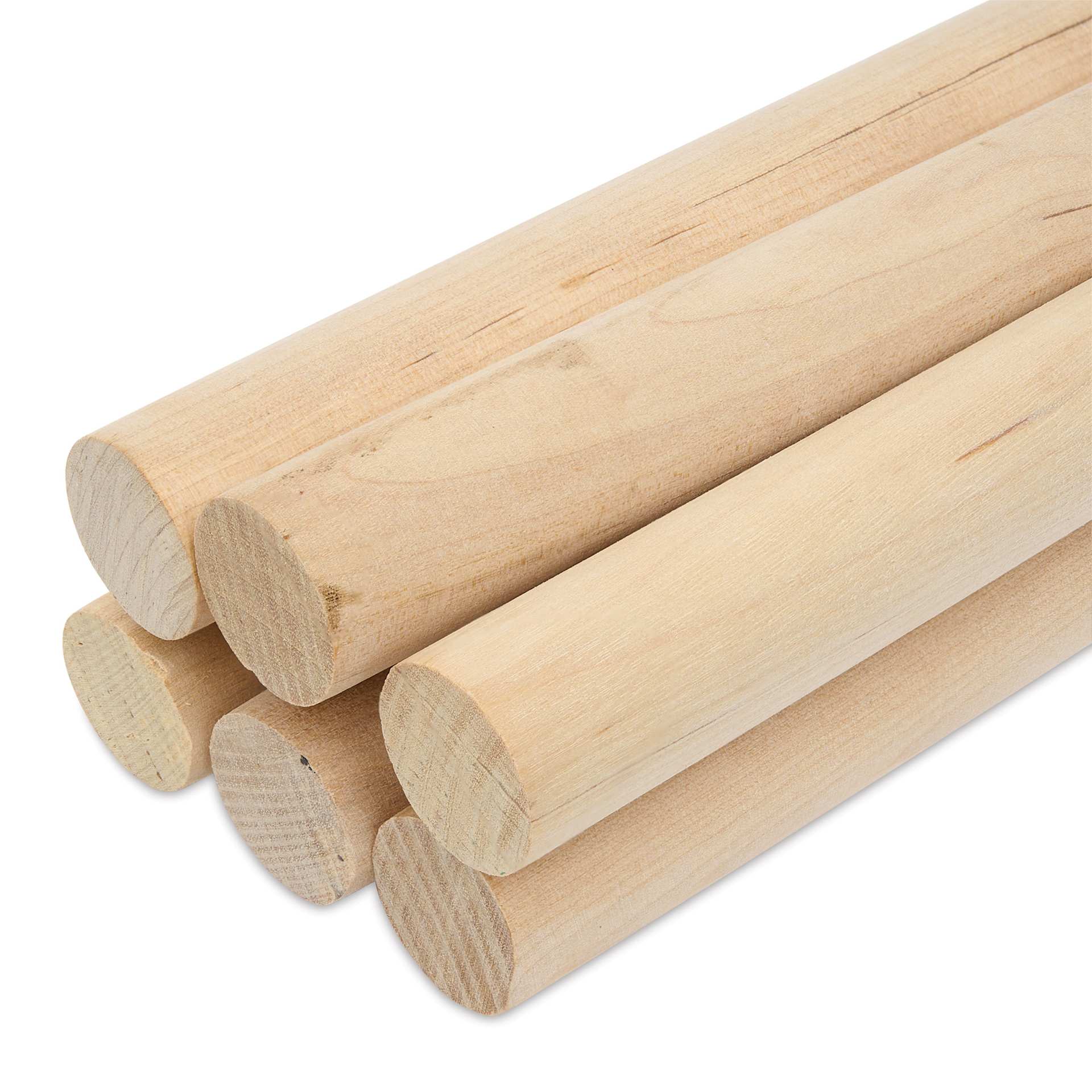 Bud Nosen Dowel Rods - 3/4" x 36", Pkg of 6, close-up