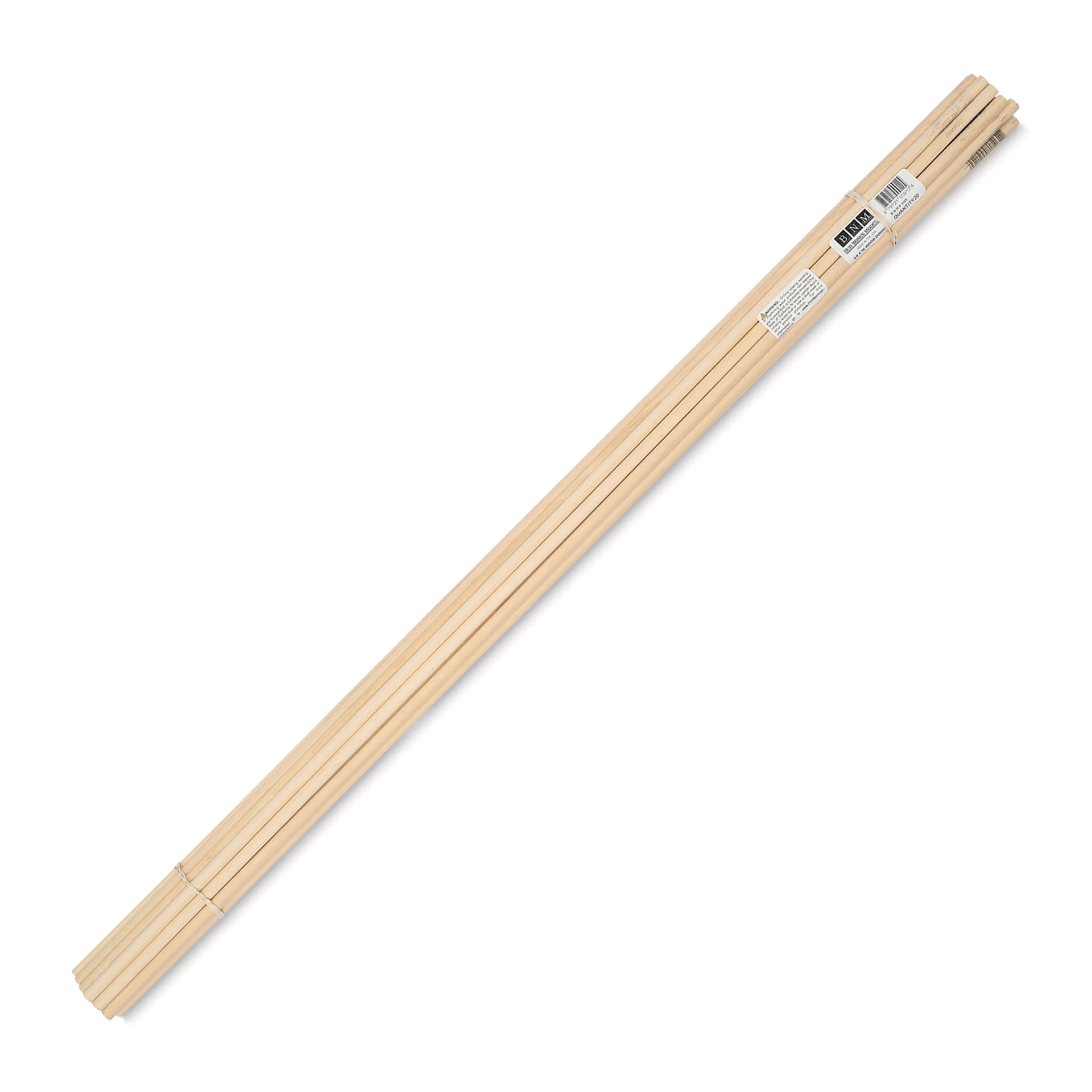 Bud Nosen Dowel Rods - 3/8" x 36", Pkg of 20 with label