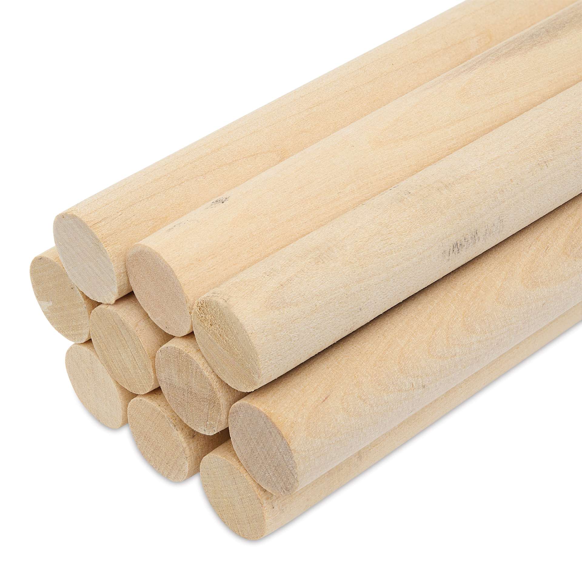 Bud Nosen Dowel Rods - 5/8" x 36", Pkg of 10, close-up