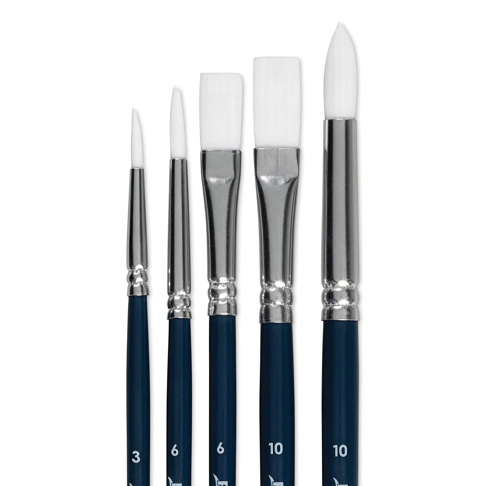 Prang Hobby Paint Brushes - Set of 5, close up