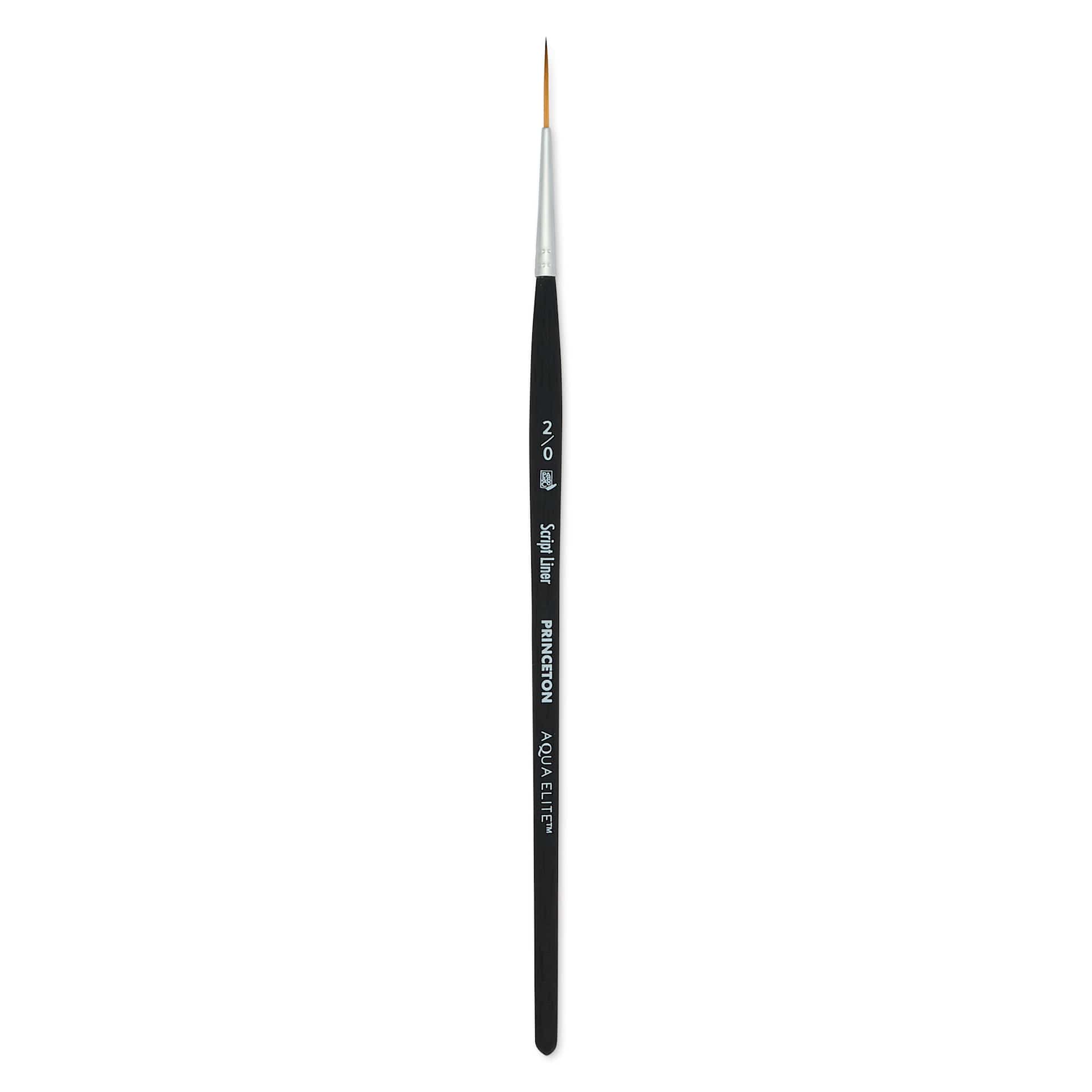 Princeton Aqua Elite Series 4850 Synthetic Mini Brush - Script Liner, Size 2/0