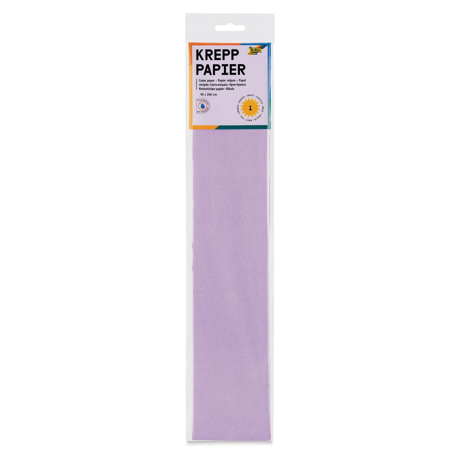 Folia Crepe Paper - Pkg of 10 Sheets, Lilac