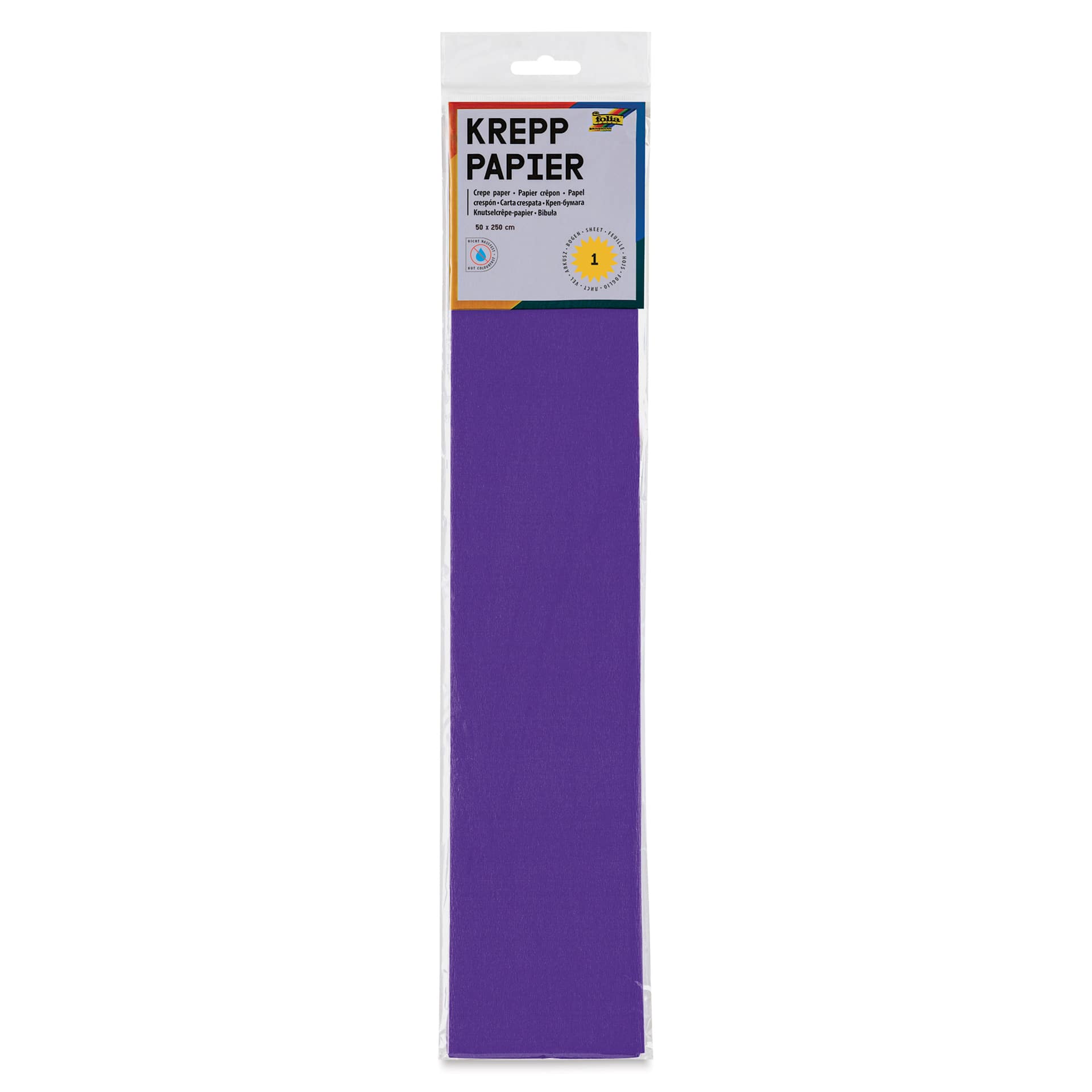 Folia Crepe Paper - Pkg of 10 Sheets, Dark Violet