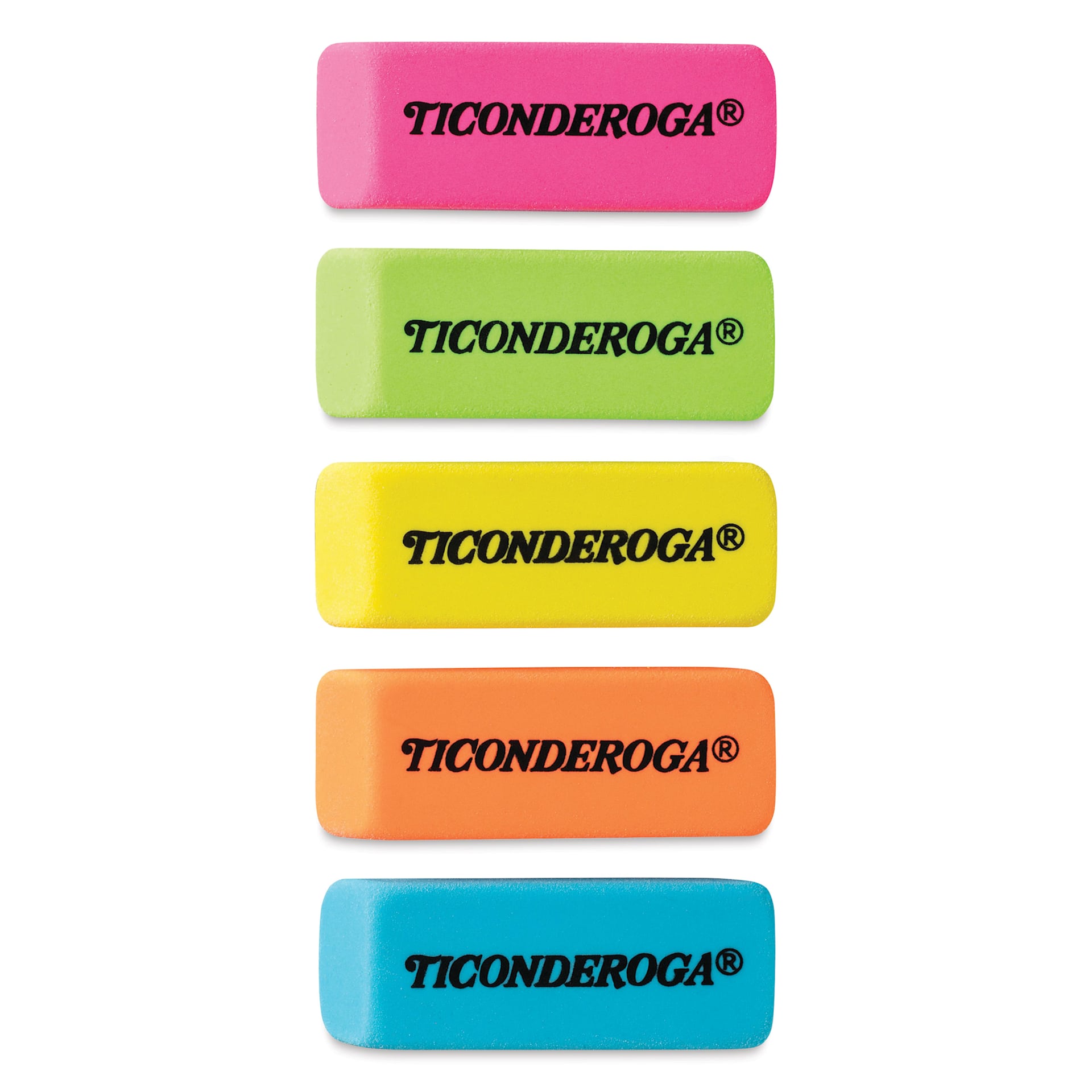 Dixon Ticonderoga Erasers - Box Set of 30, Neon Colors, included colors